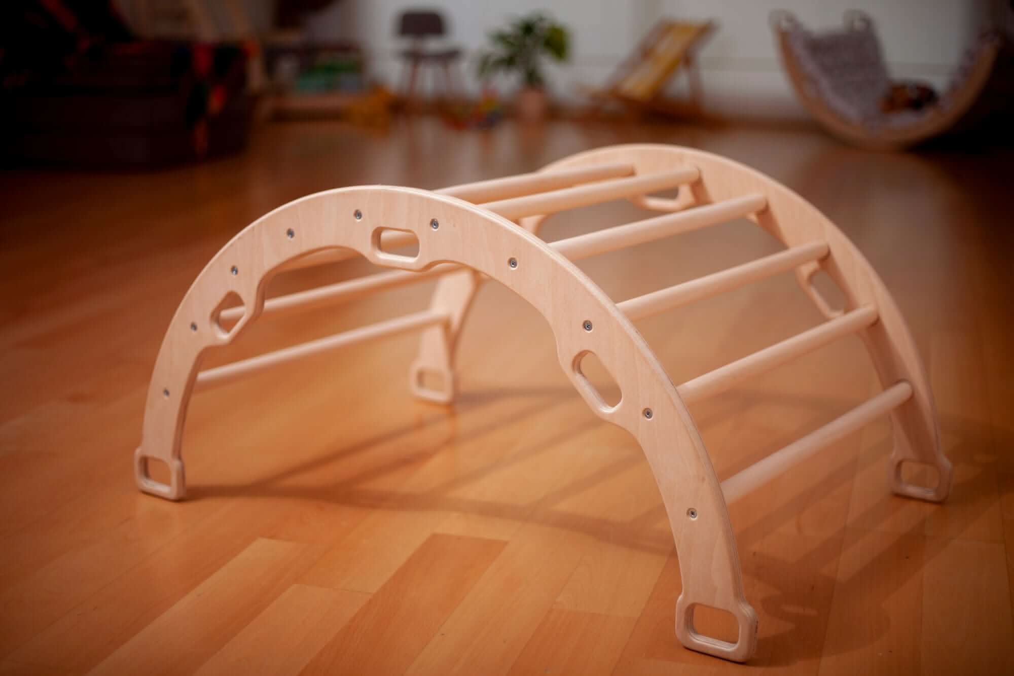 Medium Montessori Climbing Arch/rocker With Pillow & Ramp Set