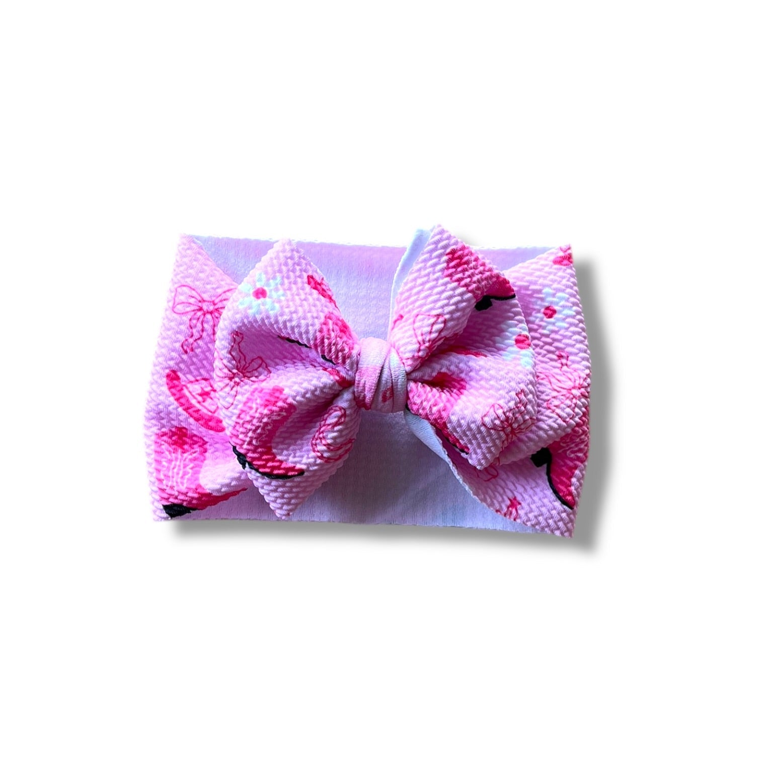 Pink Cowgirl Baby Headwrap Bow