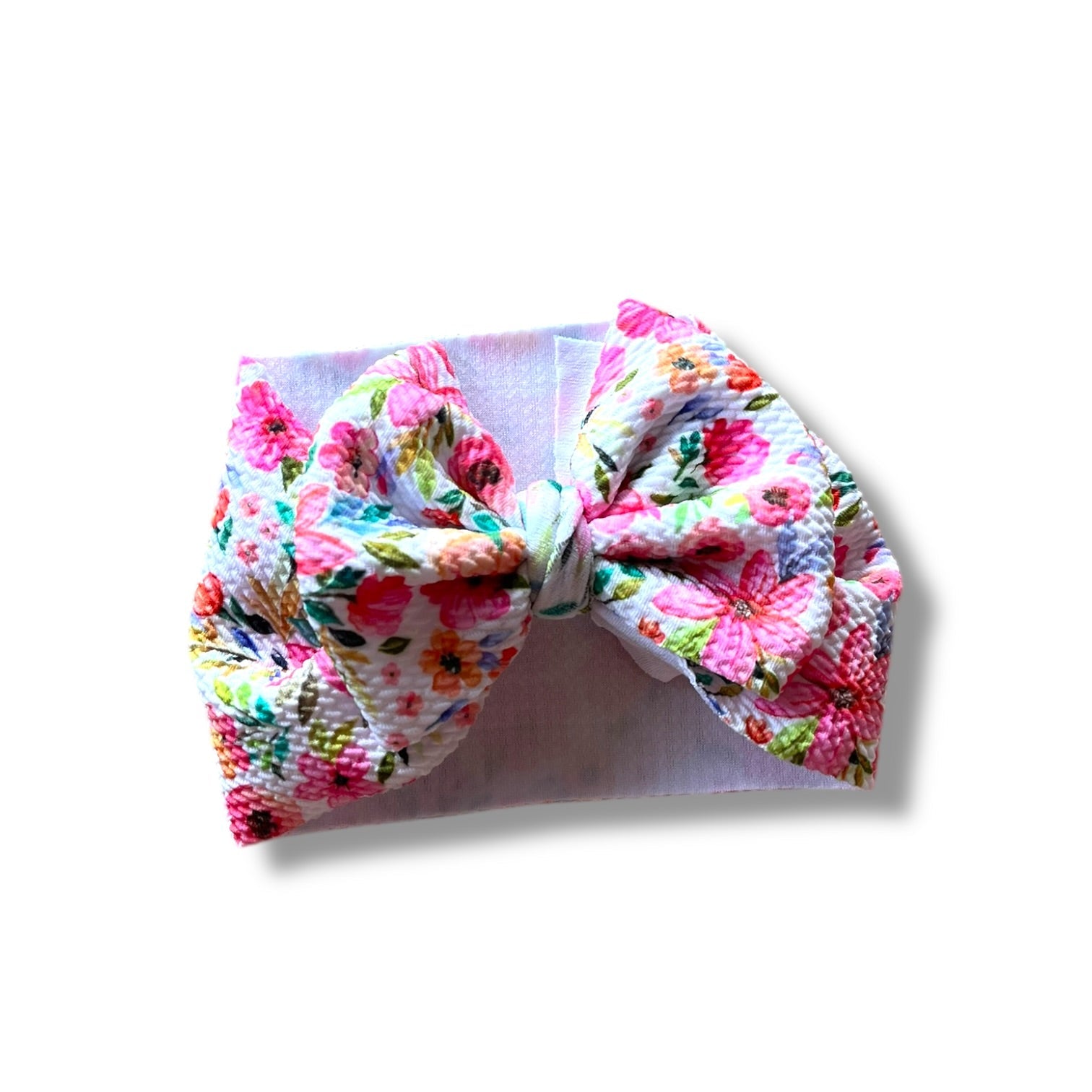 Spring Floral Baby Headwrap Bow