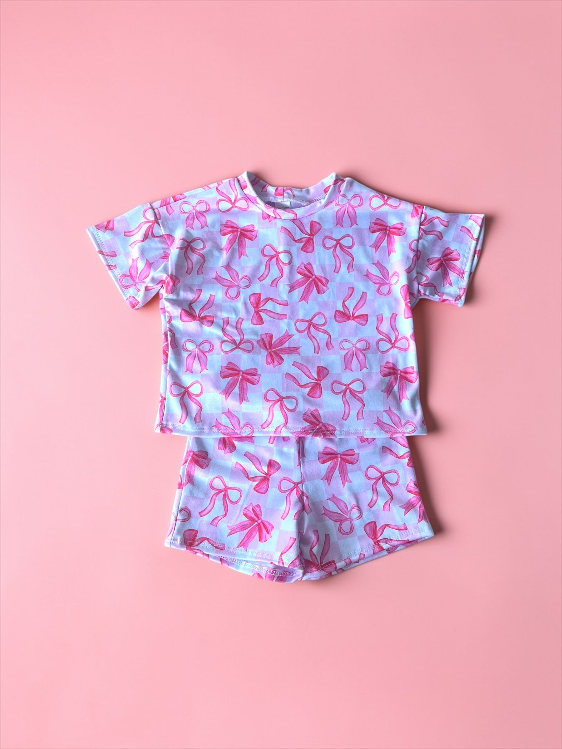 Bow Print Lounge Short Set