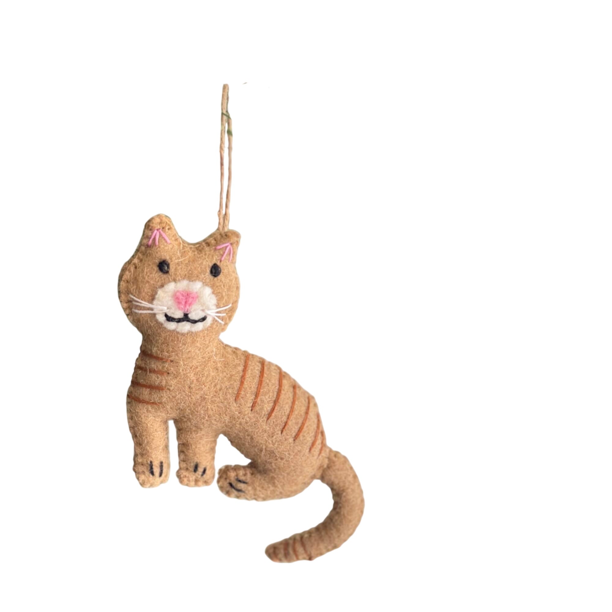 Felt Ornament - Stitched Cat