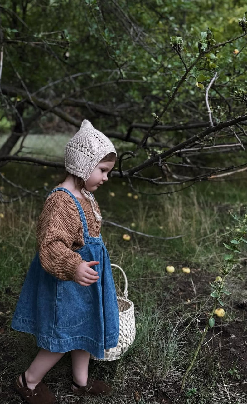 The Simple Folk Oversized Denim Pinafore for Kids