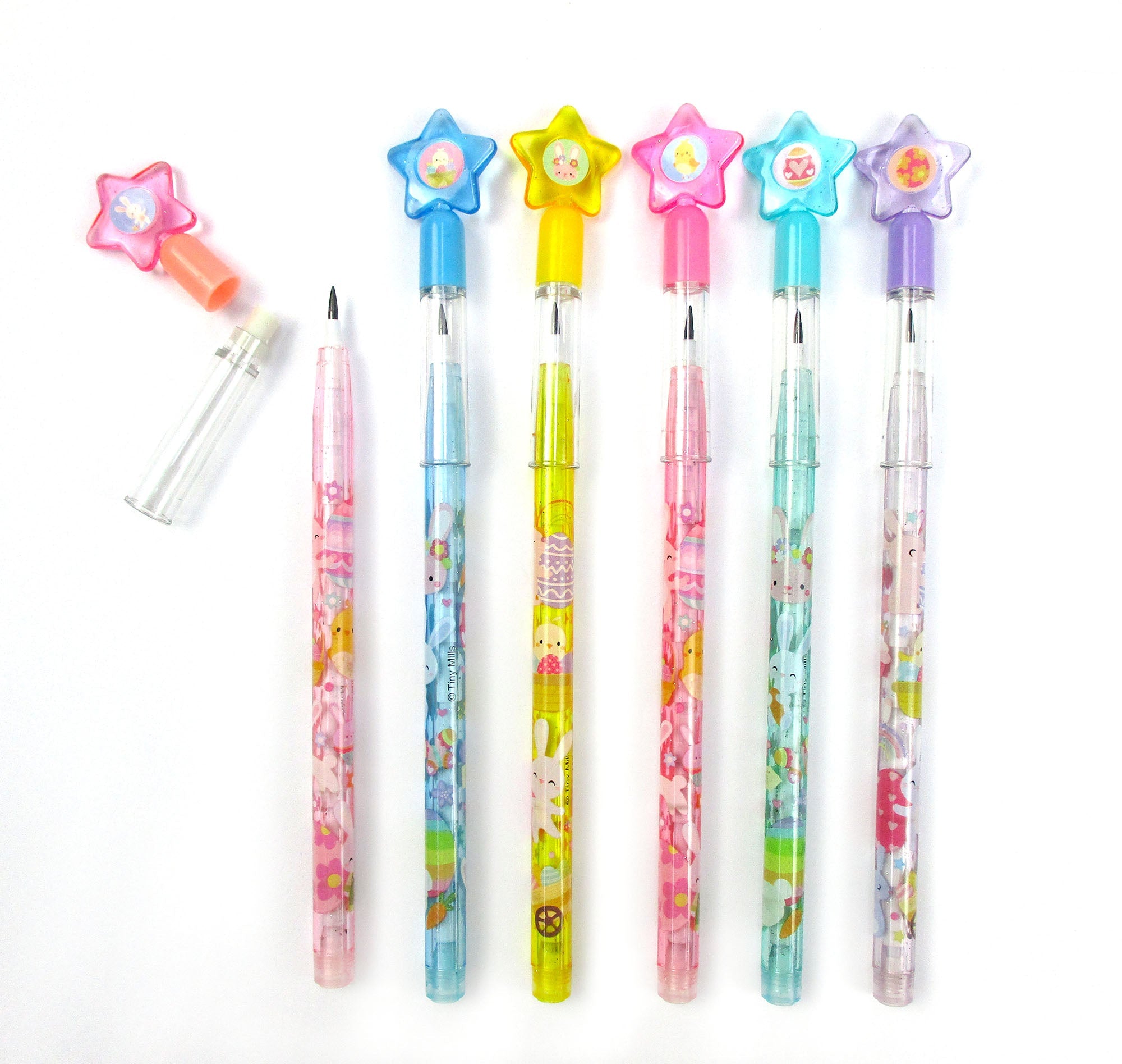 New Easter Sunday Stackable Multi Point Pencils - Set Of 6