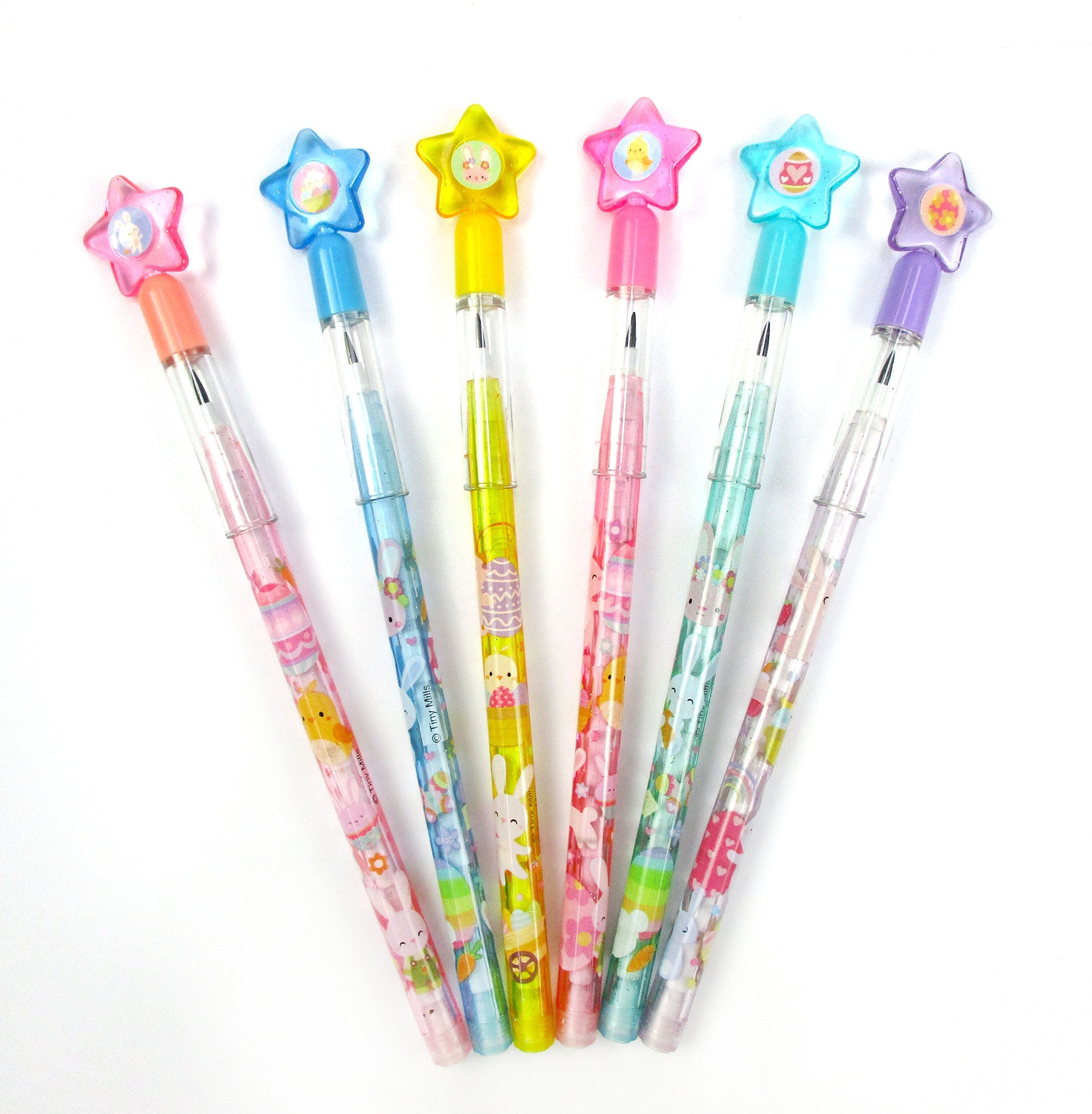 New Easter Sunday Stackable Multi Point Pencils - Set Of 6