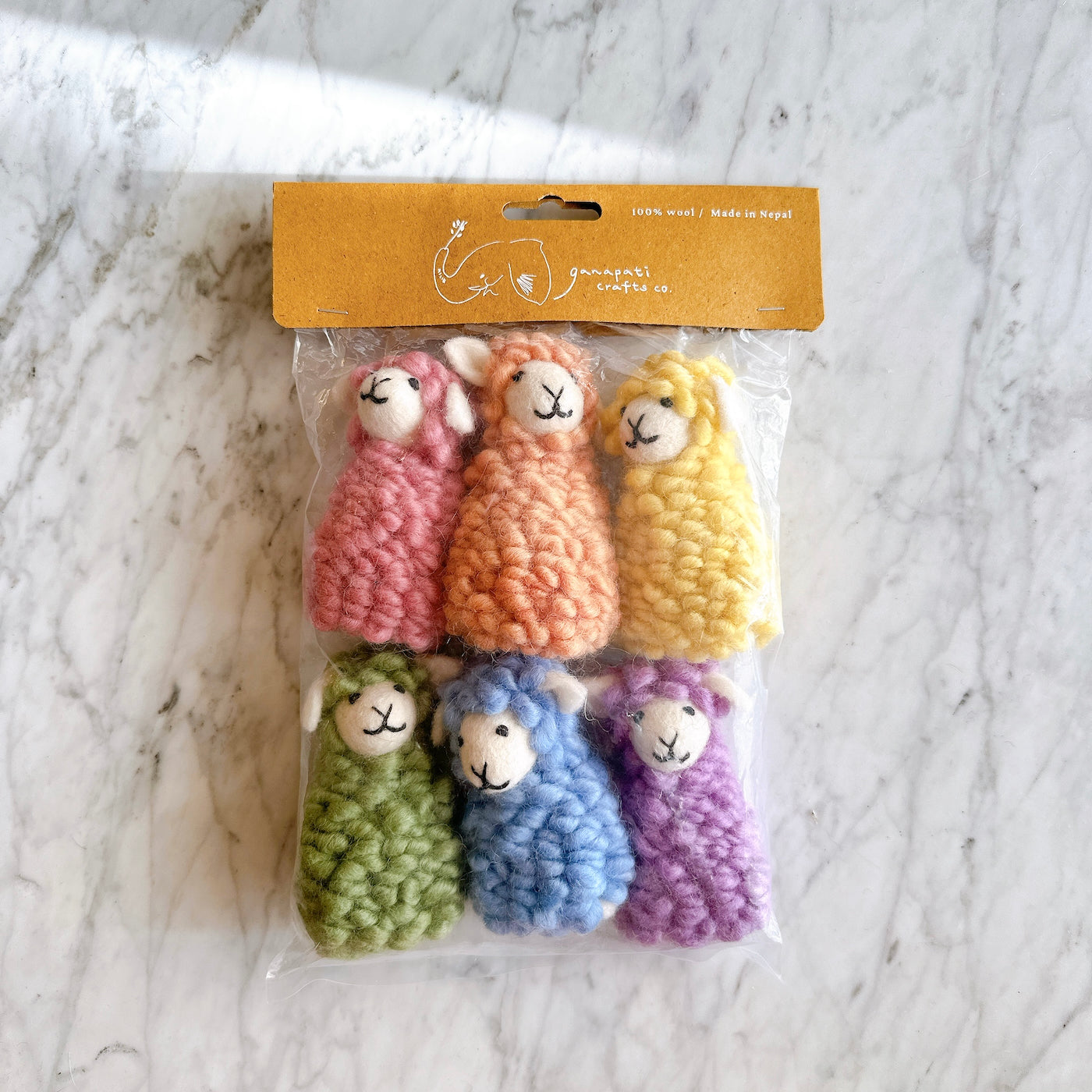 Candy Sheep Finger Puppet - Set Of 6