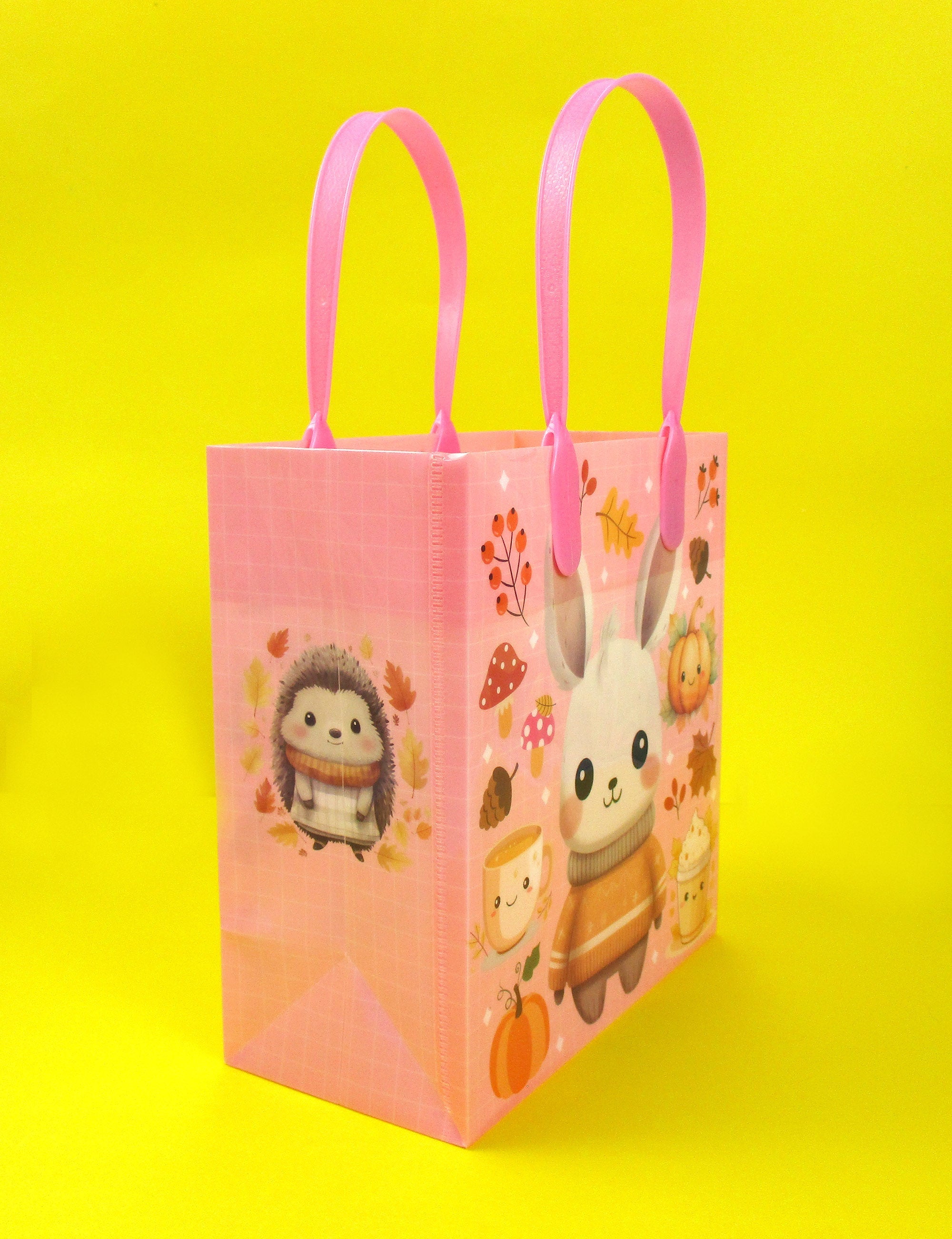 Autumn Cozy Animal Party Favor Treat Bags - Set Of 6 Or 12