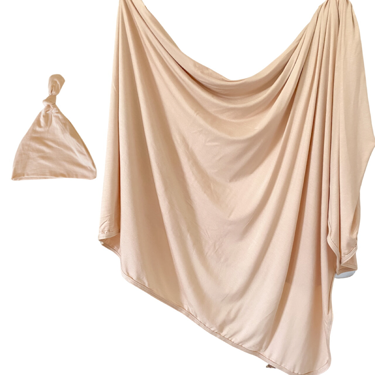Swaddle Blanket And Hat Set - Sand