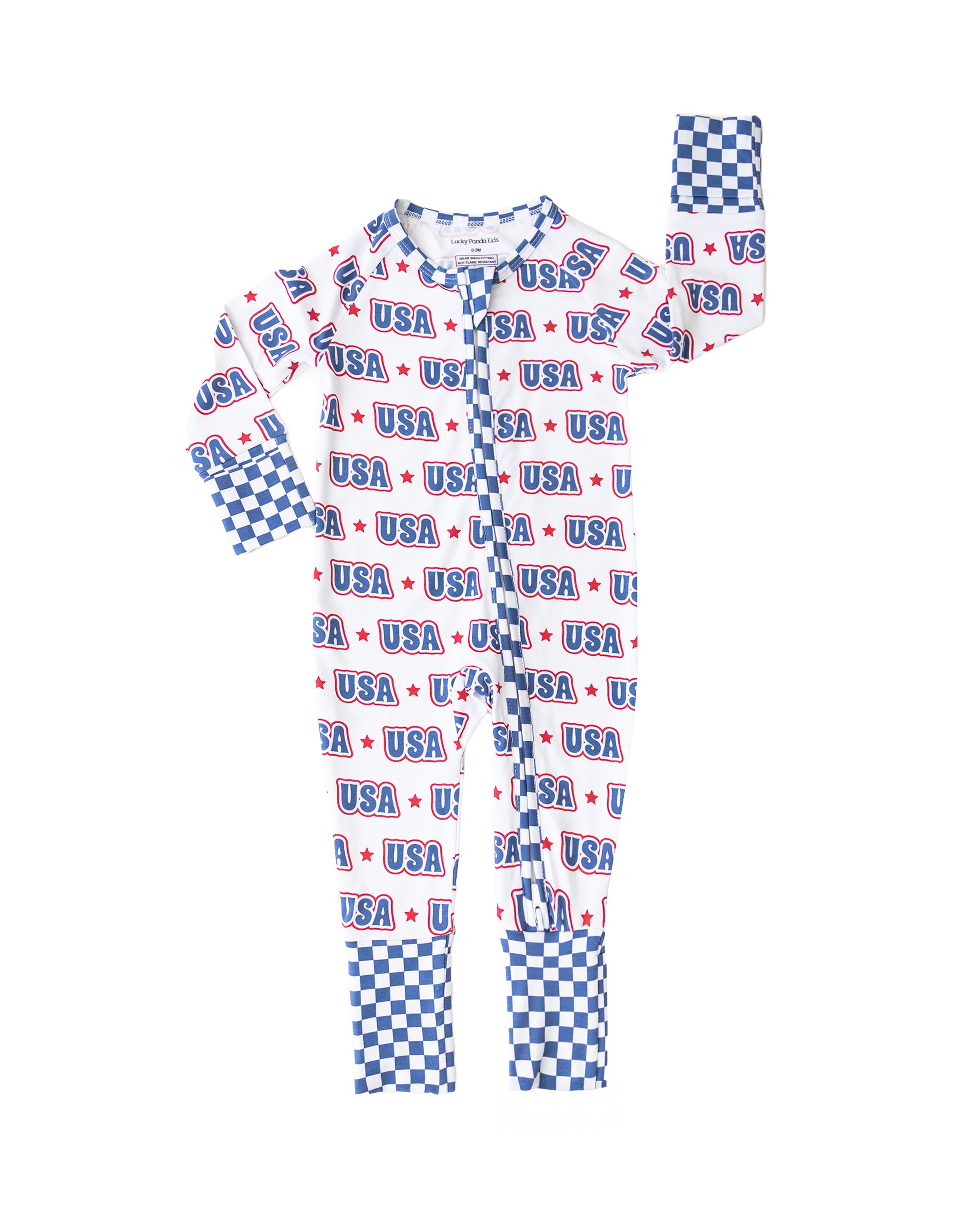 Bamboo Zip Romper | Usa