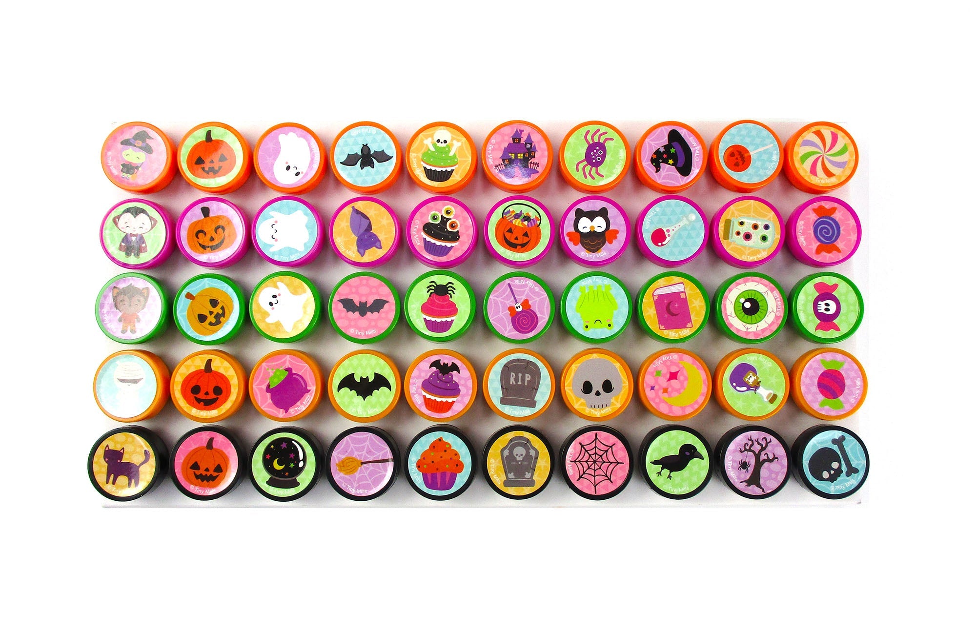 50 Pc New Spooky Halloween Assorted Designs Stampers