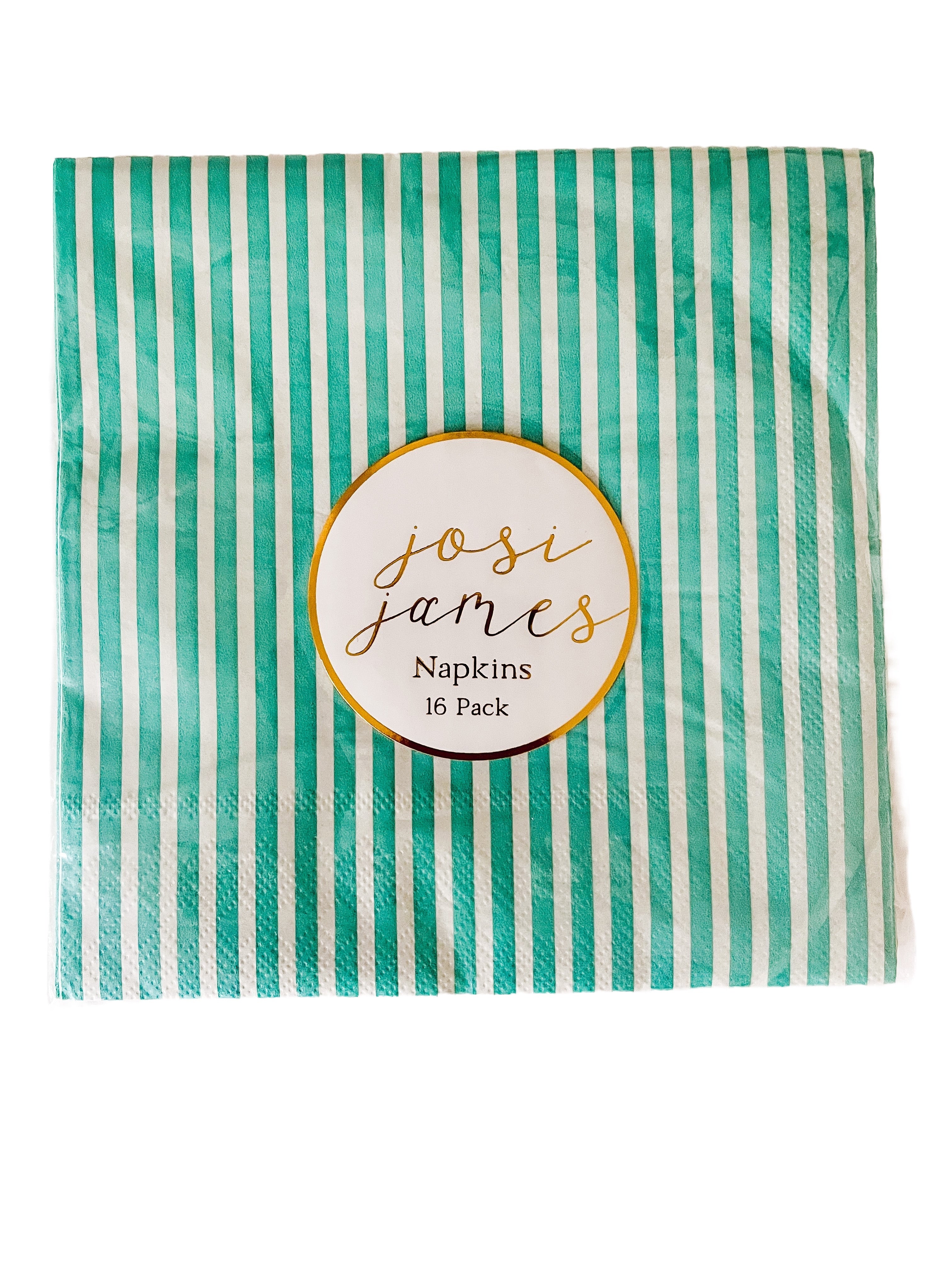 Turquoise Striped Napkins Large