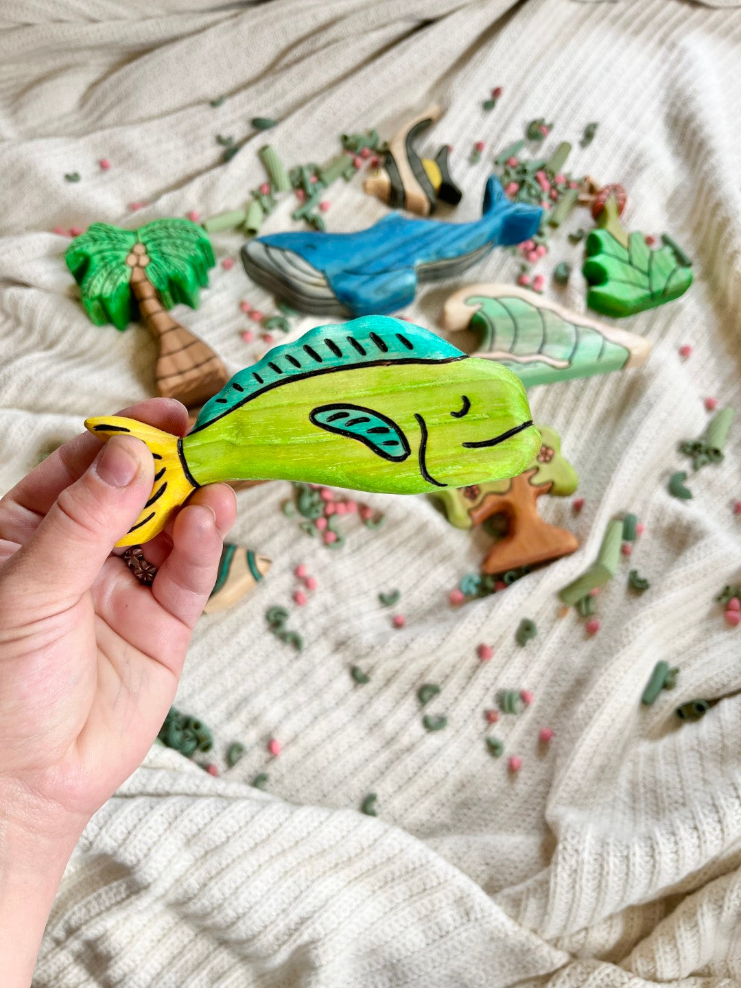 Wooden Mahi Mahi Tropical Fish Toy