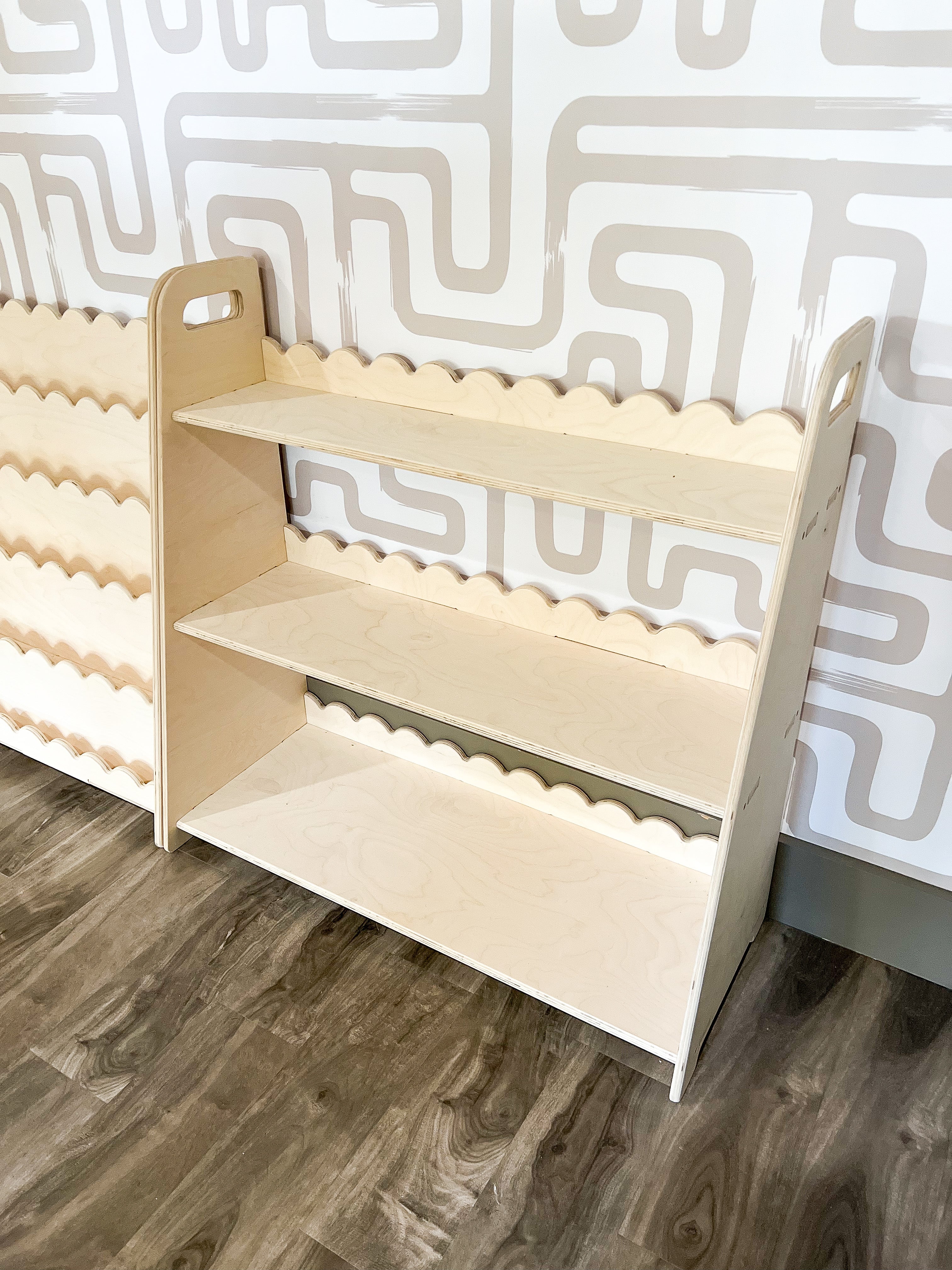 Ray+roy- Scalloped Toy Shelf + Bookshelf