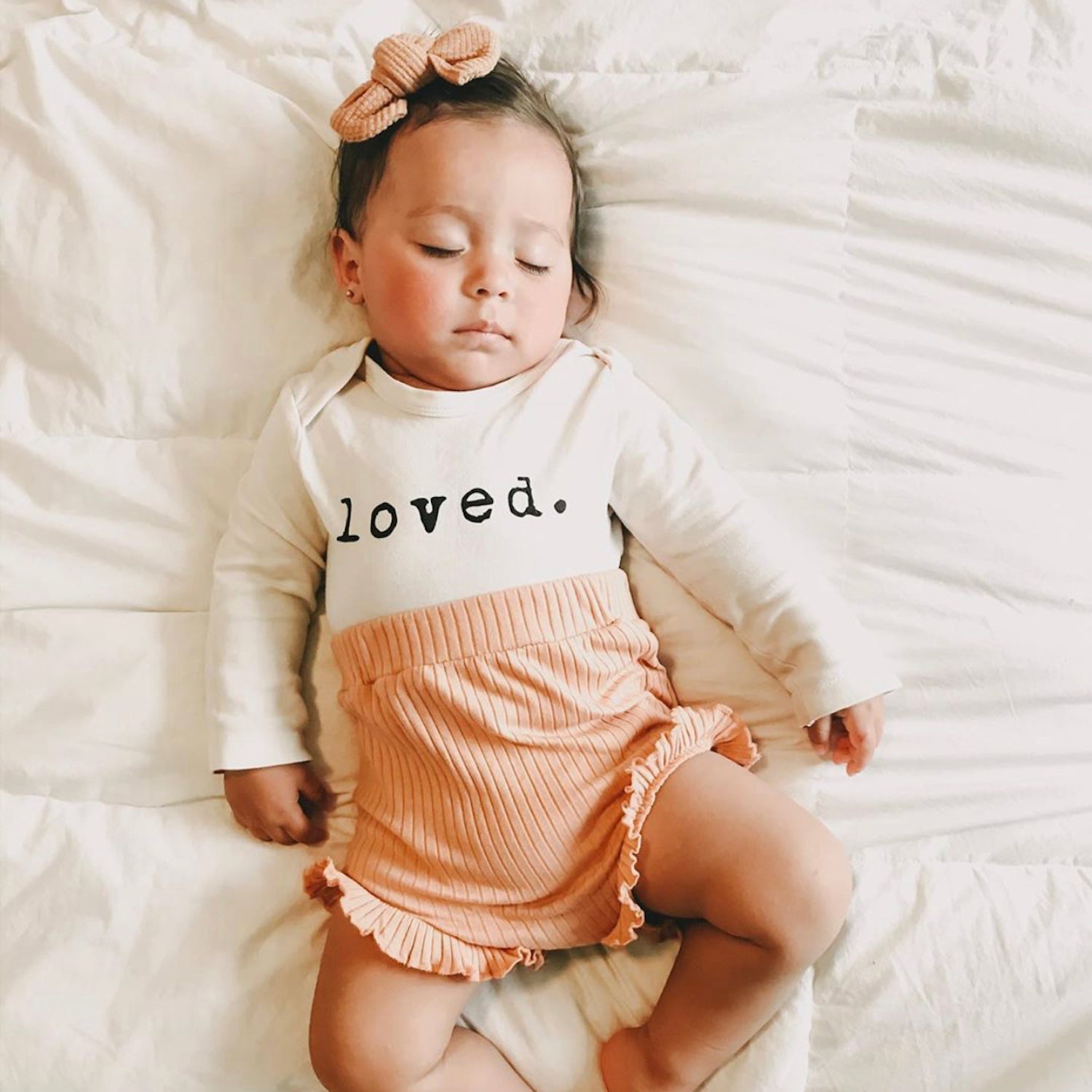 Loved. Organic Cotton Baby Bodysuit Long Sleeve