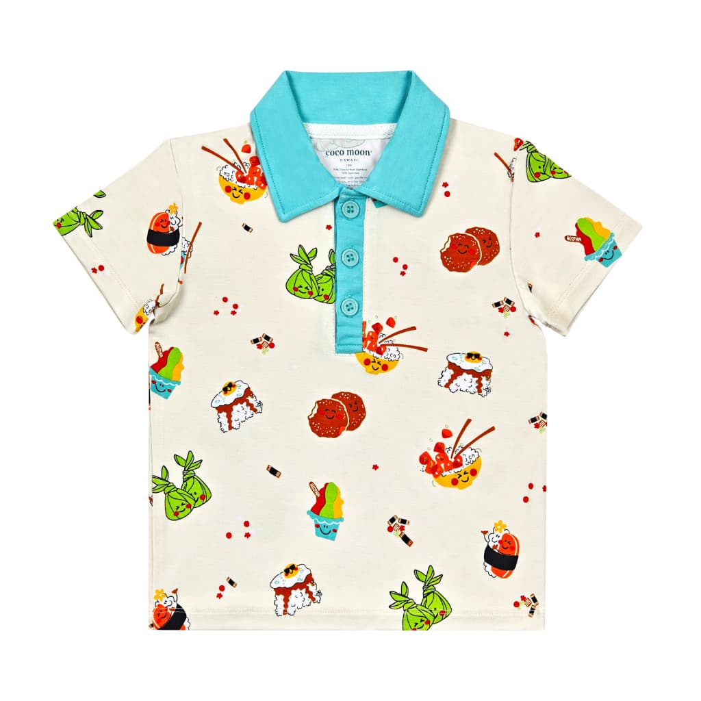 Island Mixed Plate Bamboo Polo Shirt