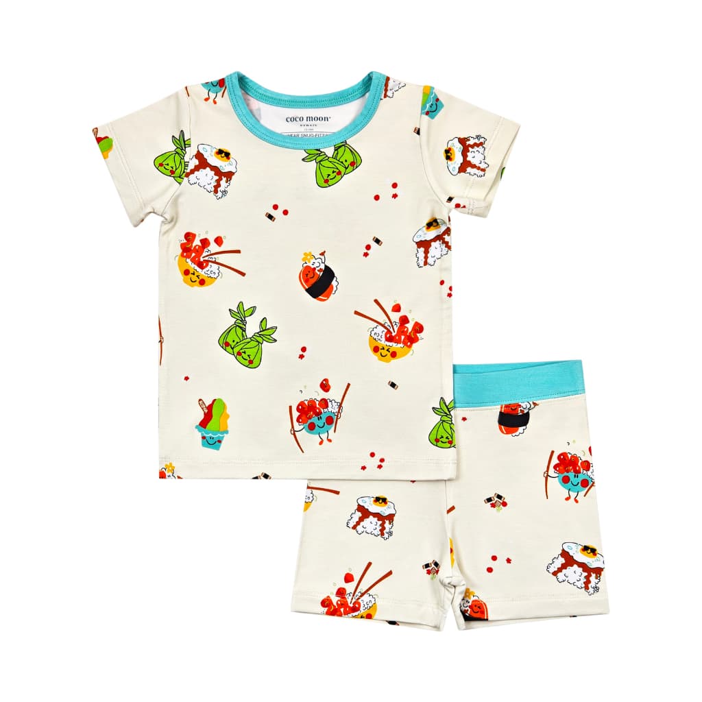 Island Mixed Plate Short Bamboo Pajamas