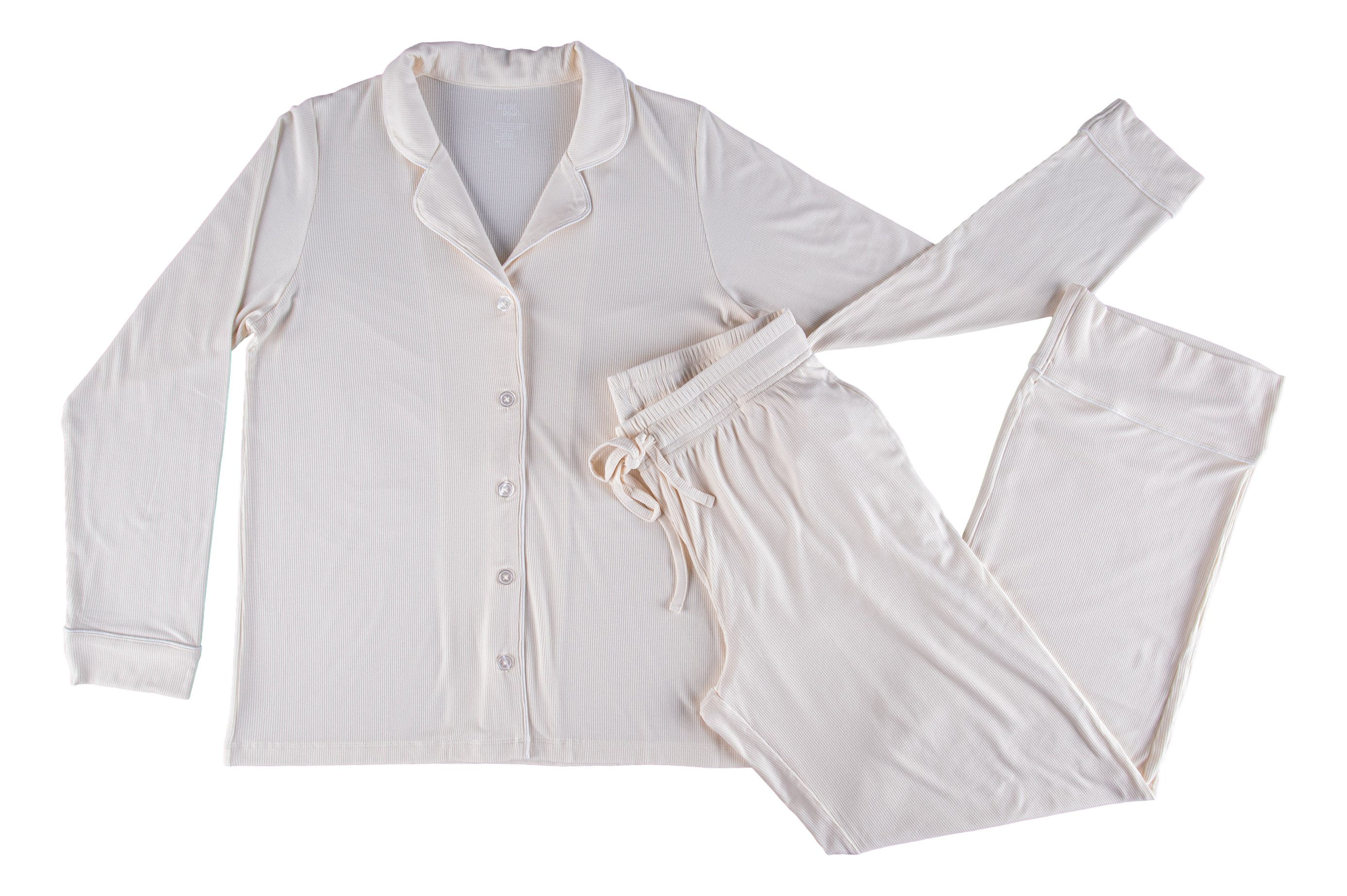 Ivory Ribbed Women's Lounge Set
