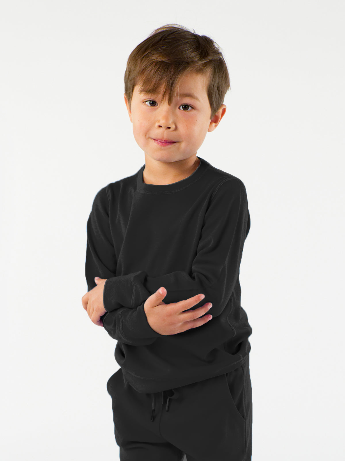 Kids Midweight Merino Jogger And Crew Set