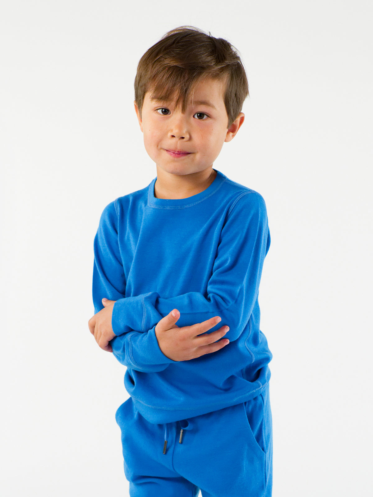 Kids Midweight Merino Jogger And Crew Set