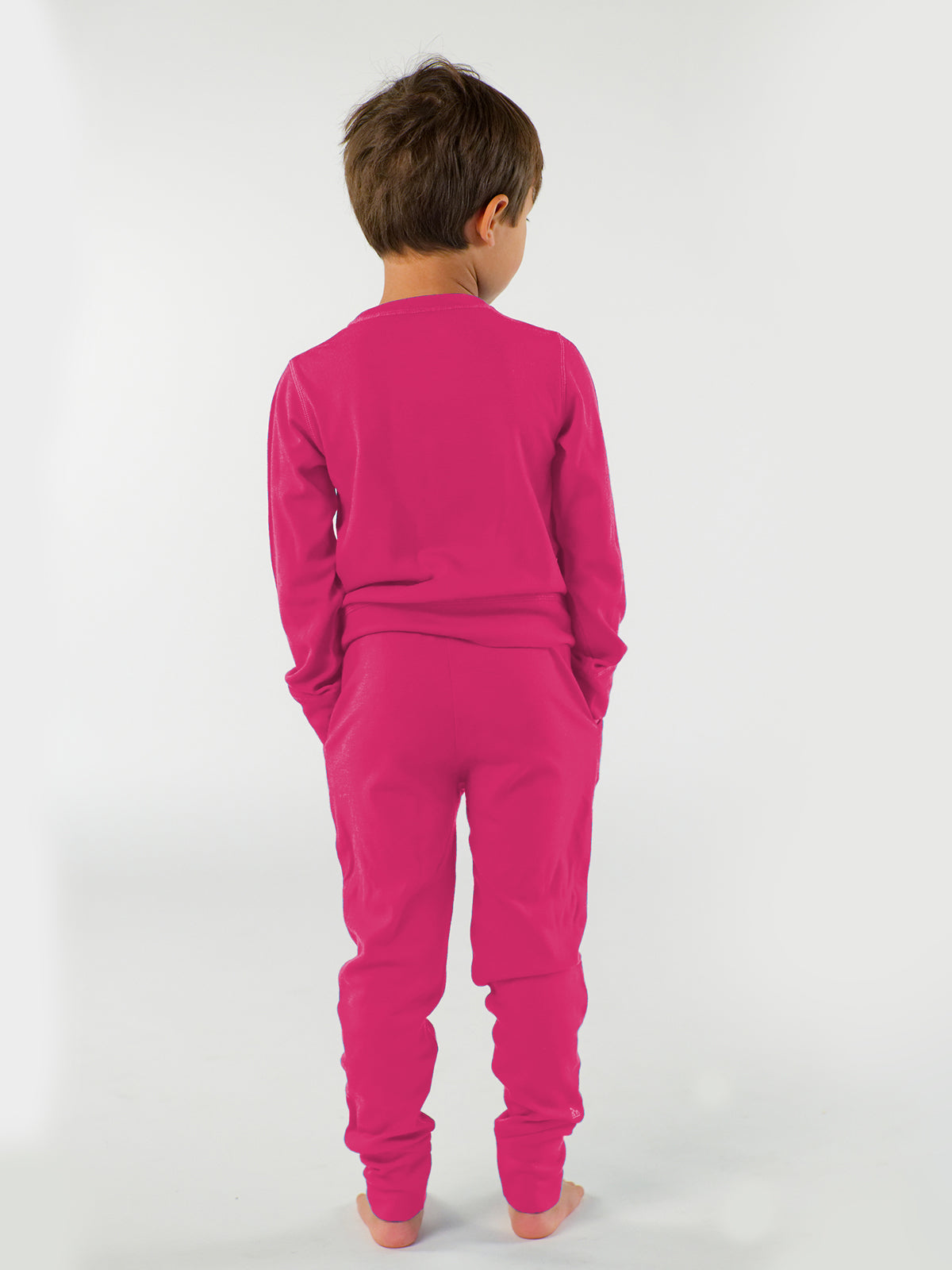 Kids Midweight Merino Jogger And Crew Set