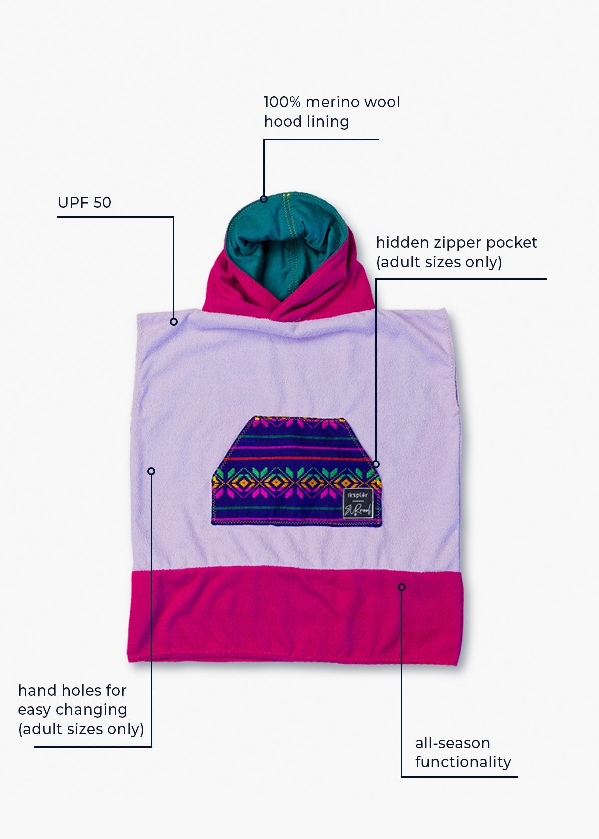 X Surreal Towel Poncho: Unisex