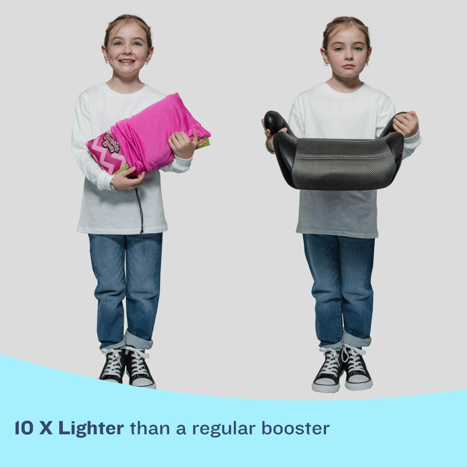 Bubblebum Inflatable Car Booster Seat - Travel Booster Seat - Pink Style ✔️