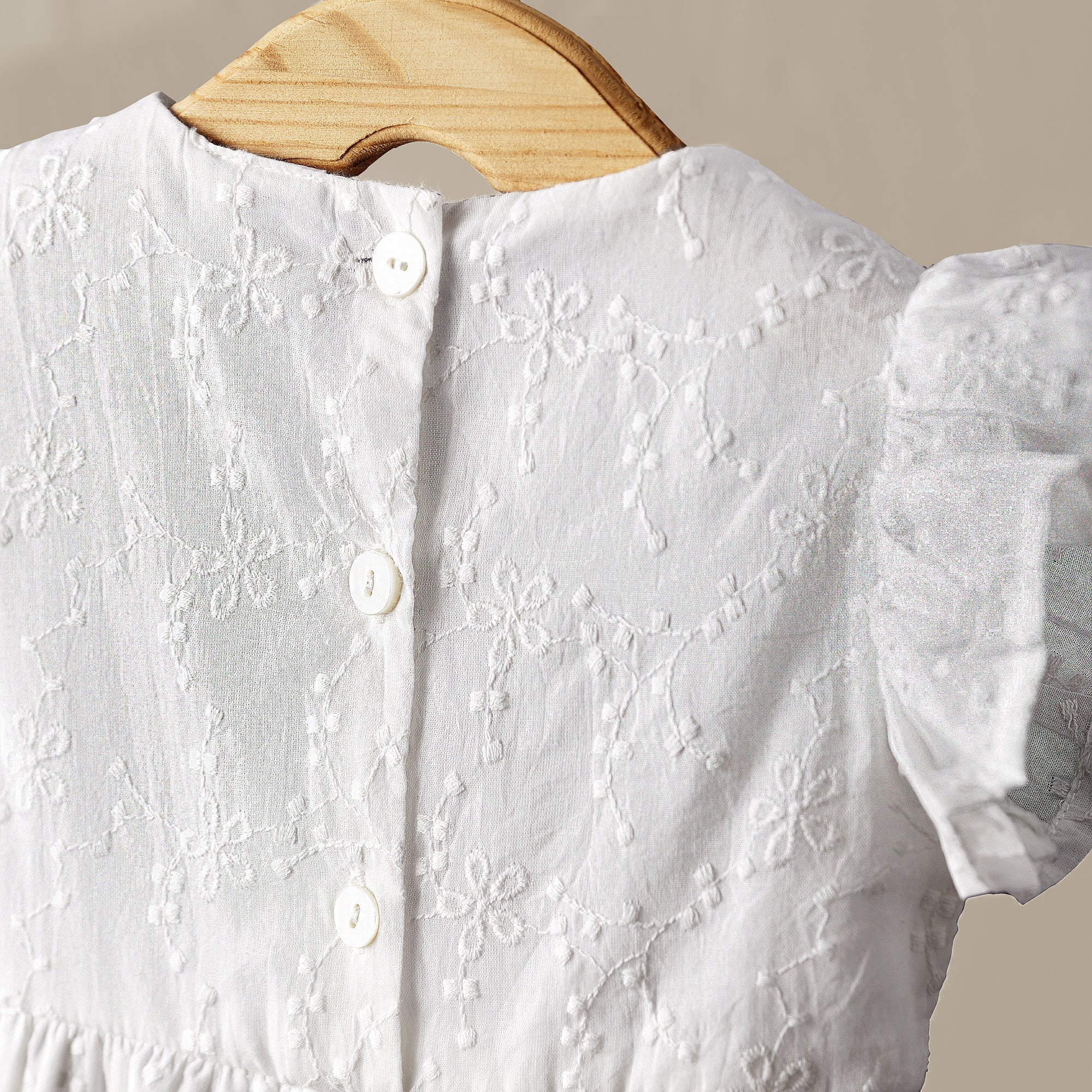 Cotton Embroidered Baby Romper