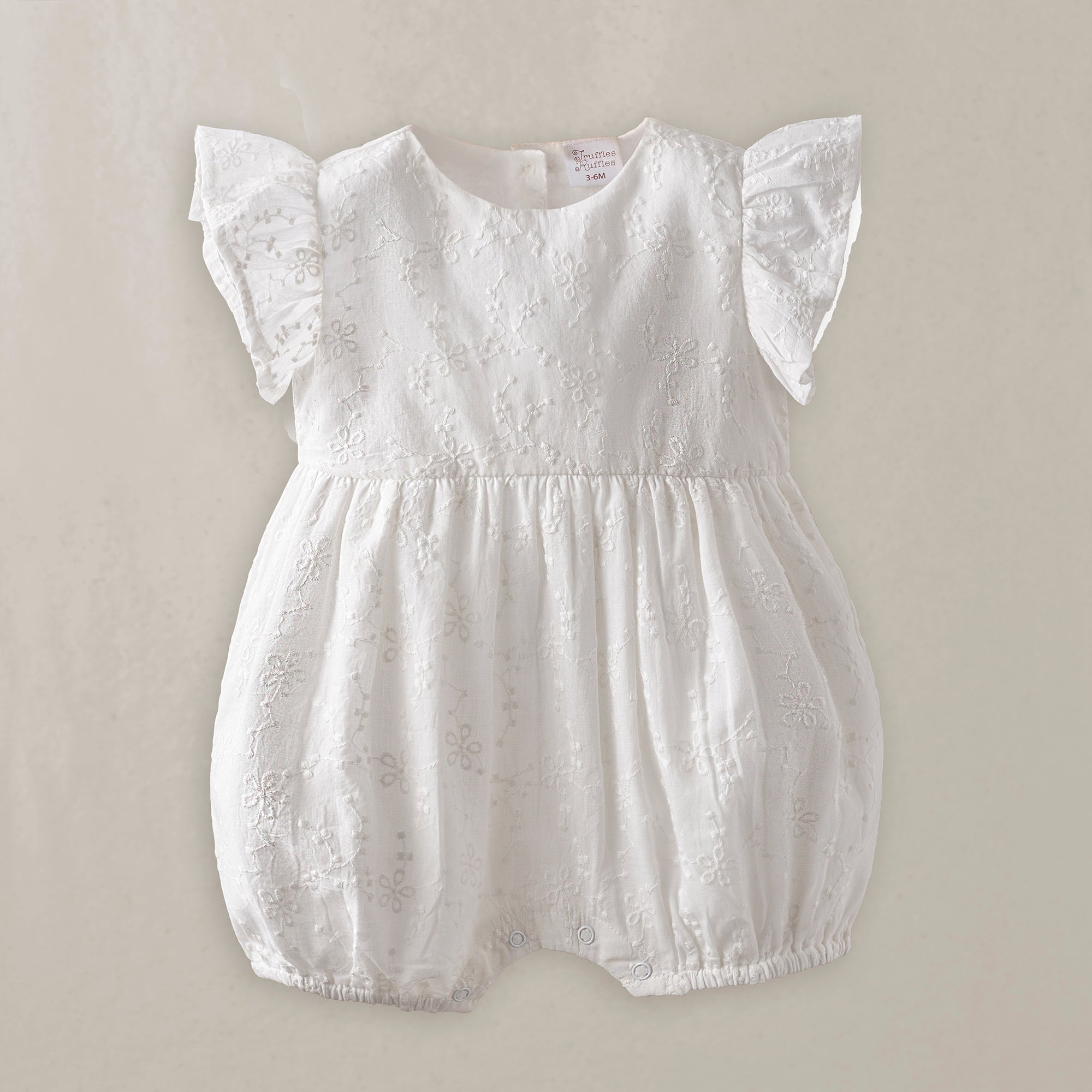 Cotton Embroidered Baby Romper