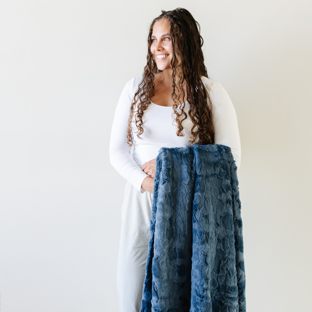 Patterned Faux Fur Throw Blankets
