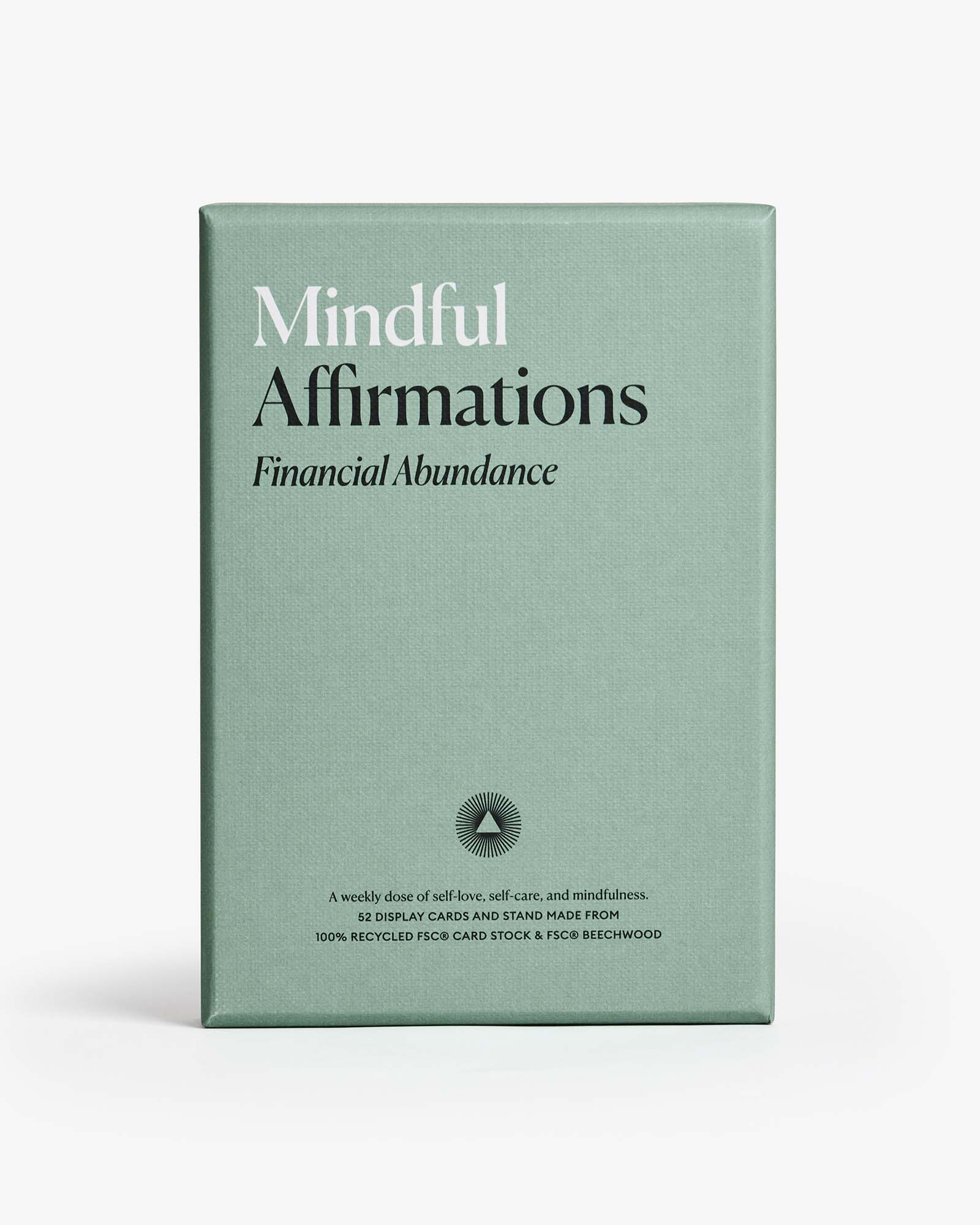Mindful Affirmations for Financial Abundance by Intelligent Change. Based on positive psychology. 52 weekly affirmation cards to boost love and self-love.