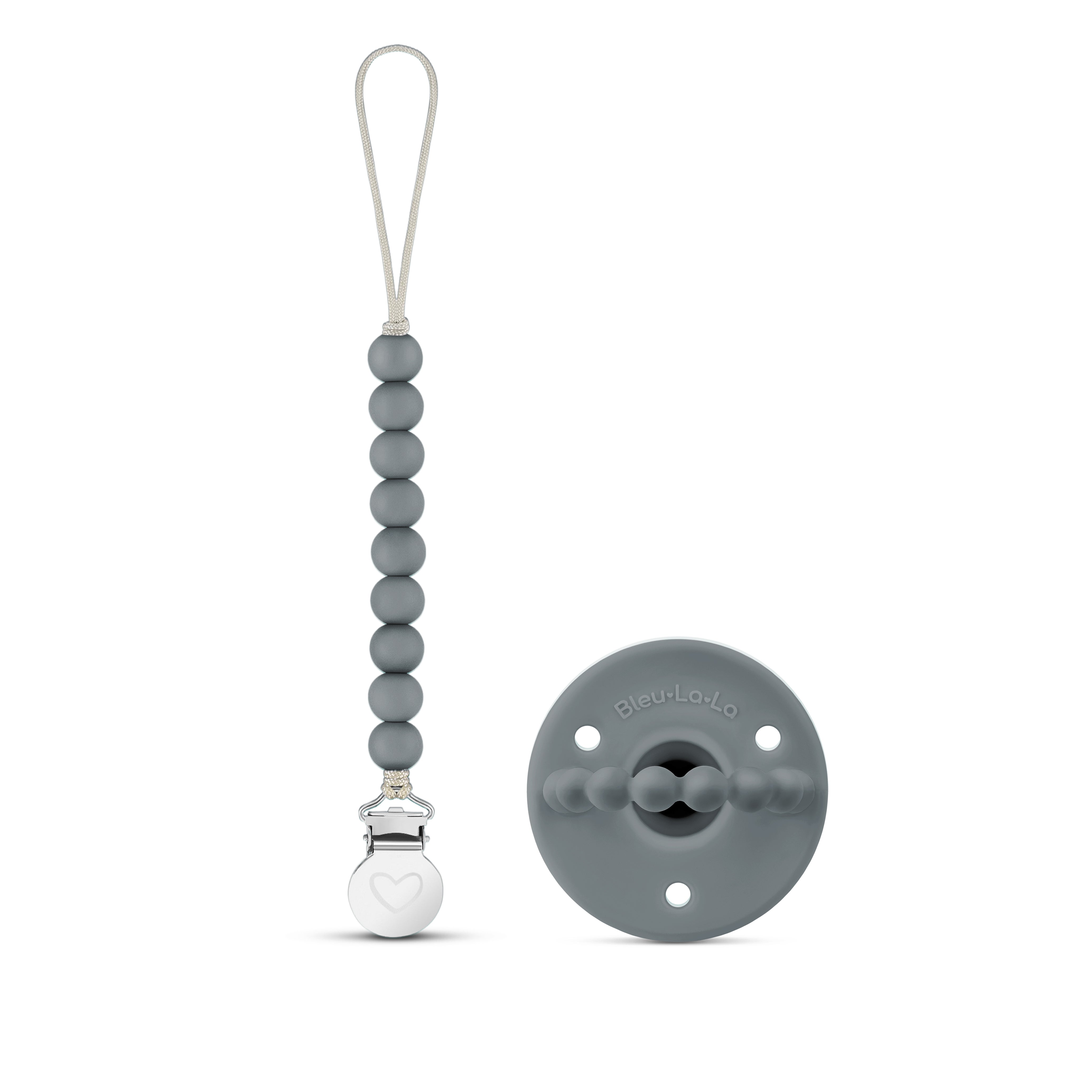 Pacifier + Clip Set By Bleu La La