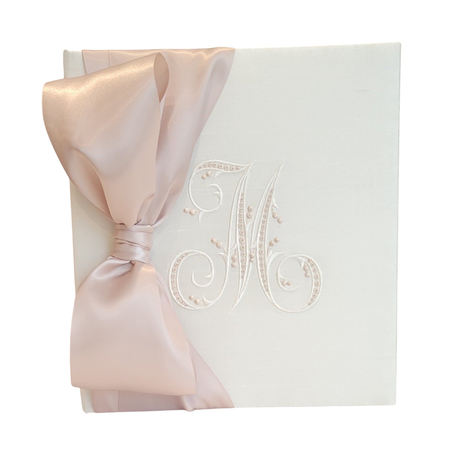 Baby Memory Book - Ivory Silk (w/ Satin Bow)