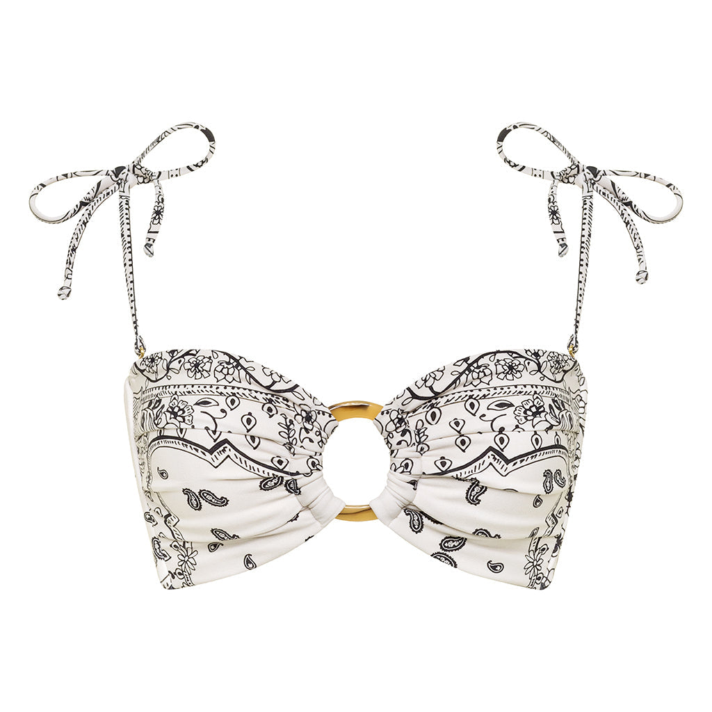 Ivy Bandana Tori Ties Bandeau Bikini Top