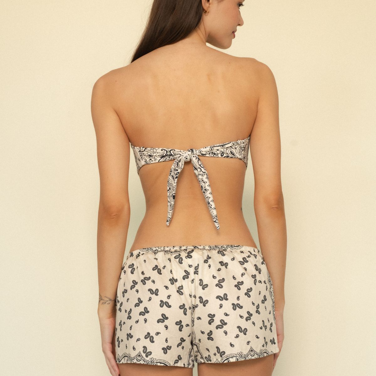 Ivy Bandana Tori Ties Bandeau Bikini Top