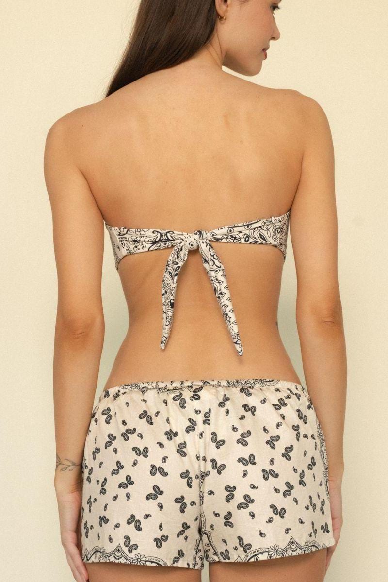 Ivy Bandana Tori Ties Bandeau Bikini Top
