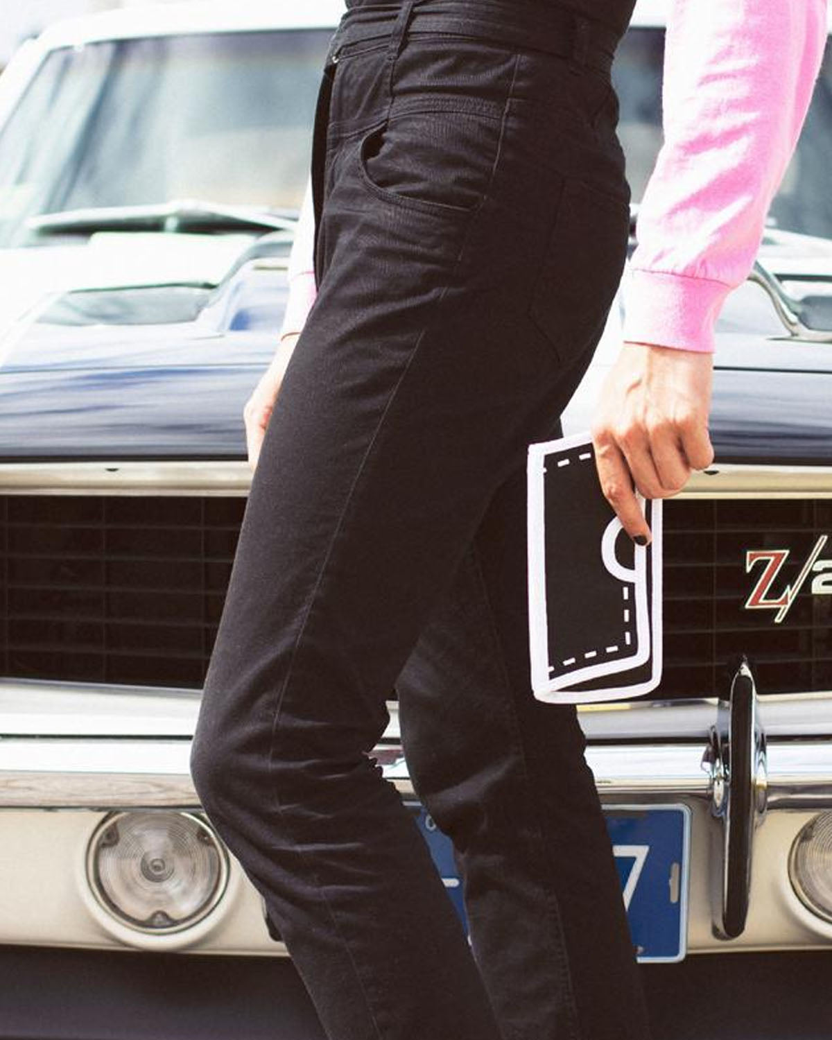 2d Purse Spotlight Graffiti Black