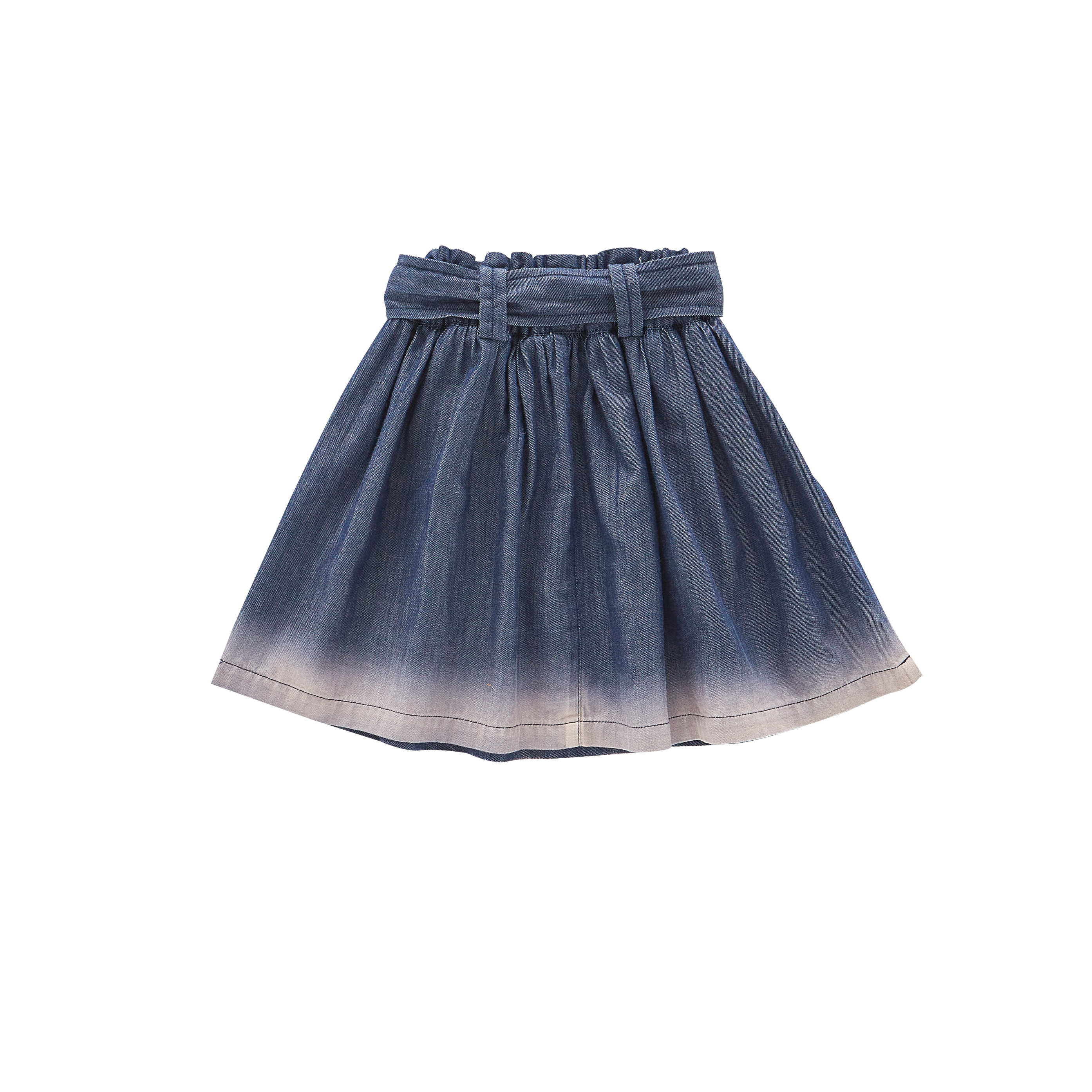 Denim Skirt With Belt | Indigo