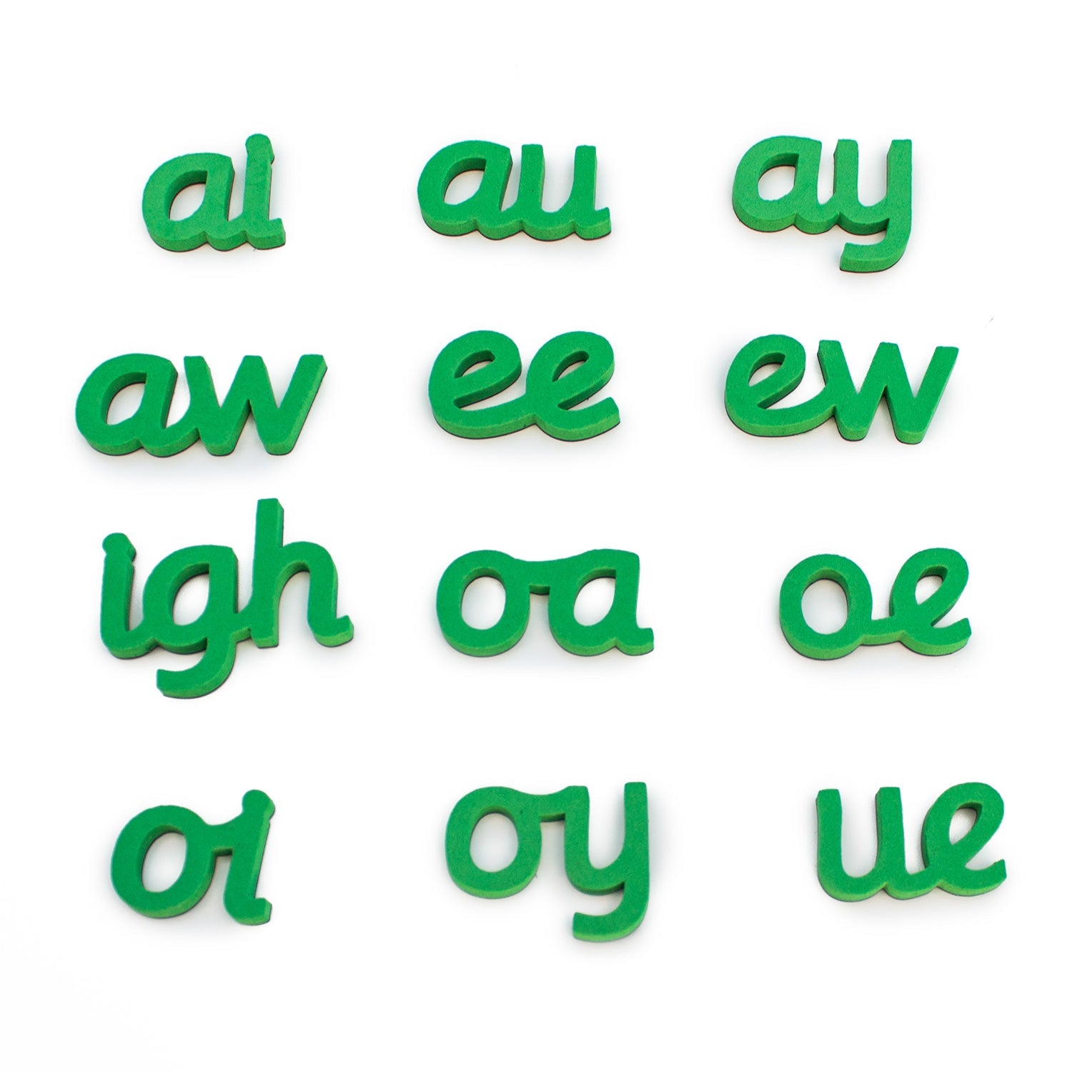 Rainbow Vowels - Cursive