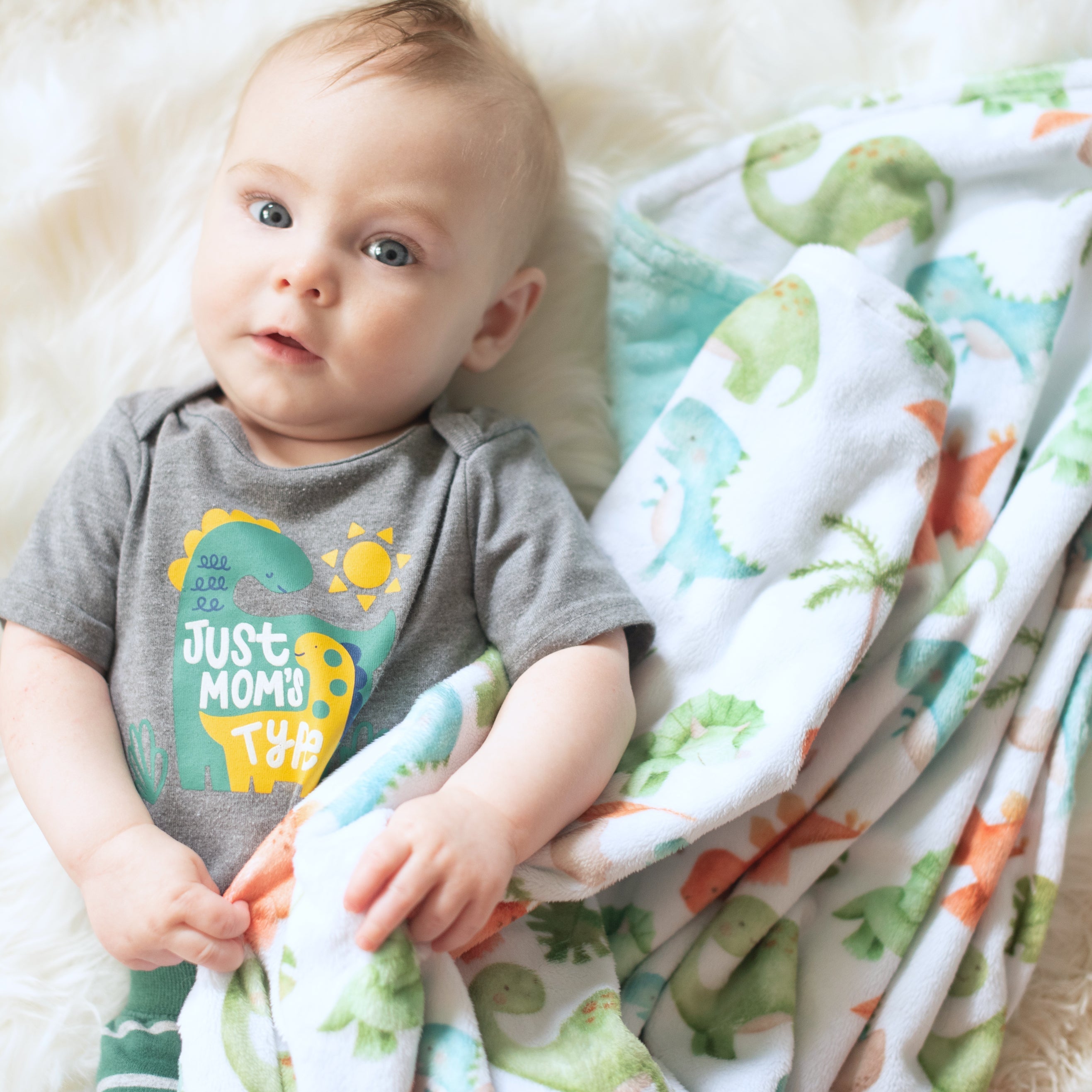 Premium Baby & Toddler Minky Blanket - Dinosaurs