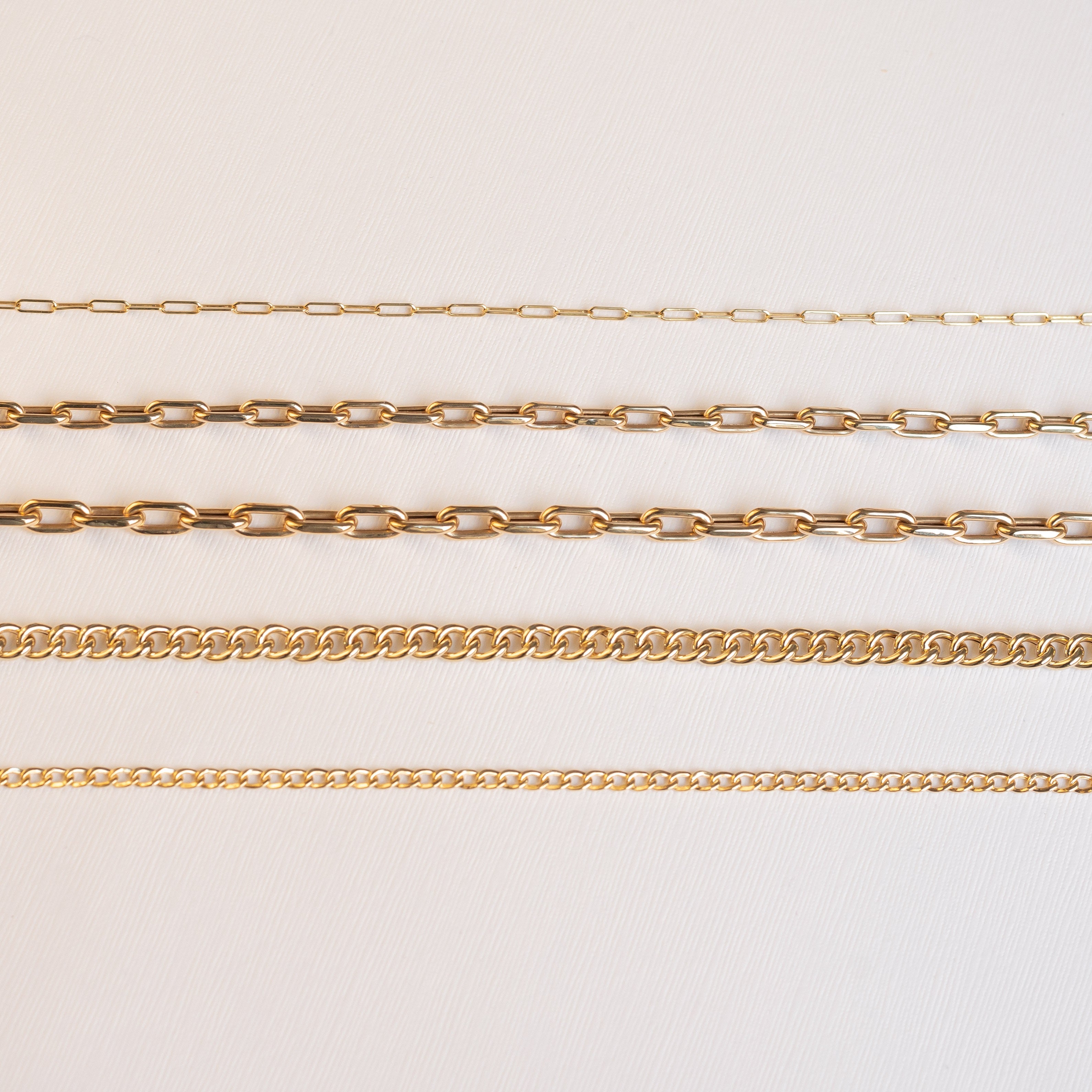 14k Gold Large Curb Link Chain Necklace