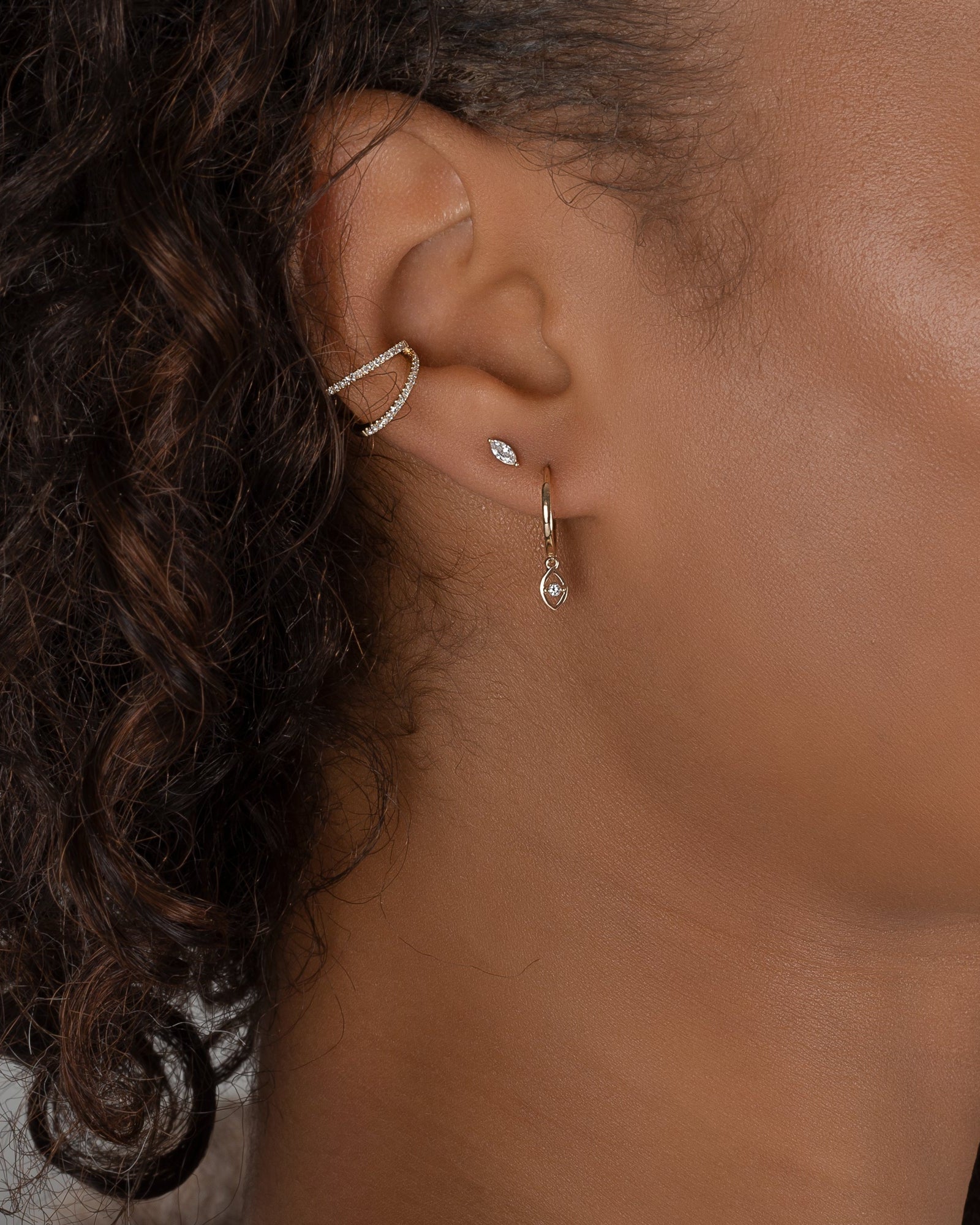 Double Diamond Ear Cuff