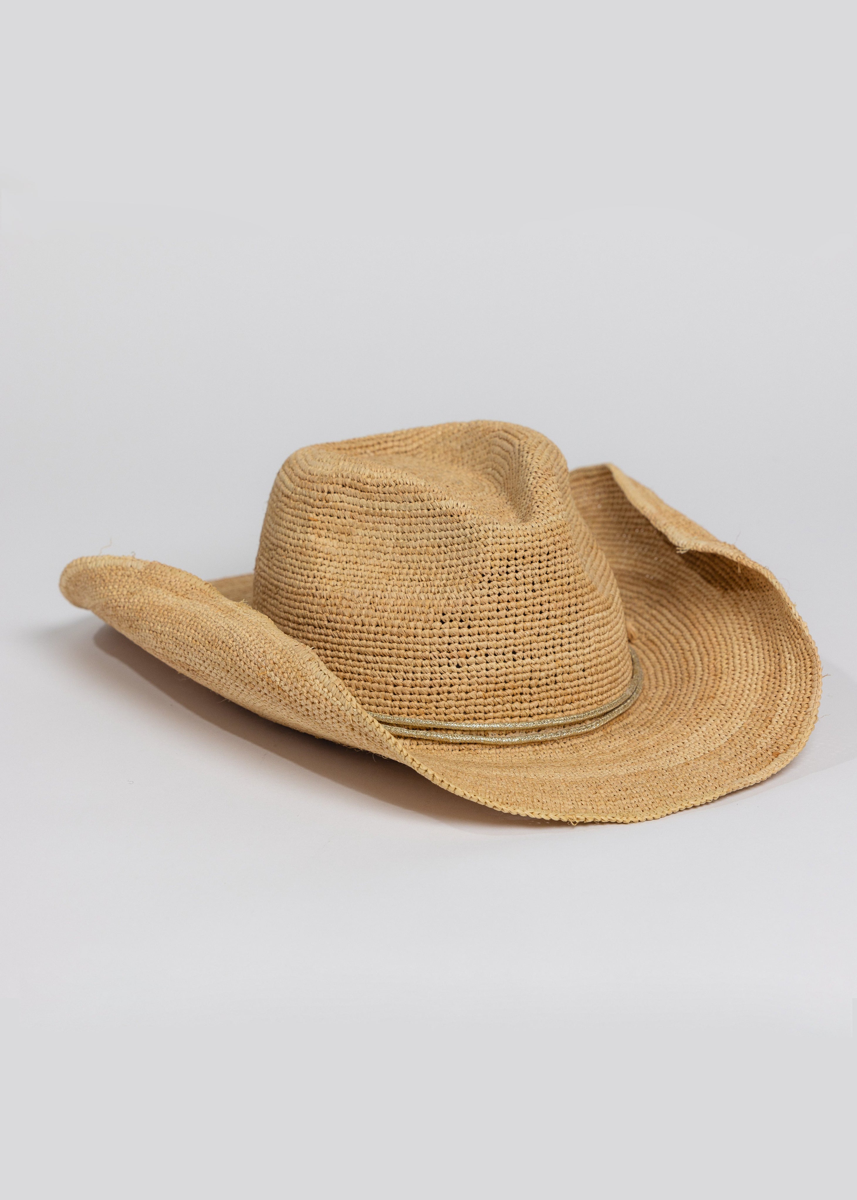 Raffia Crochet Cowboy- Natural