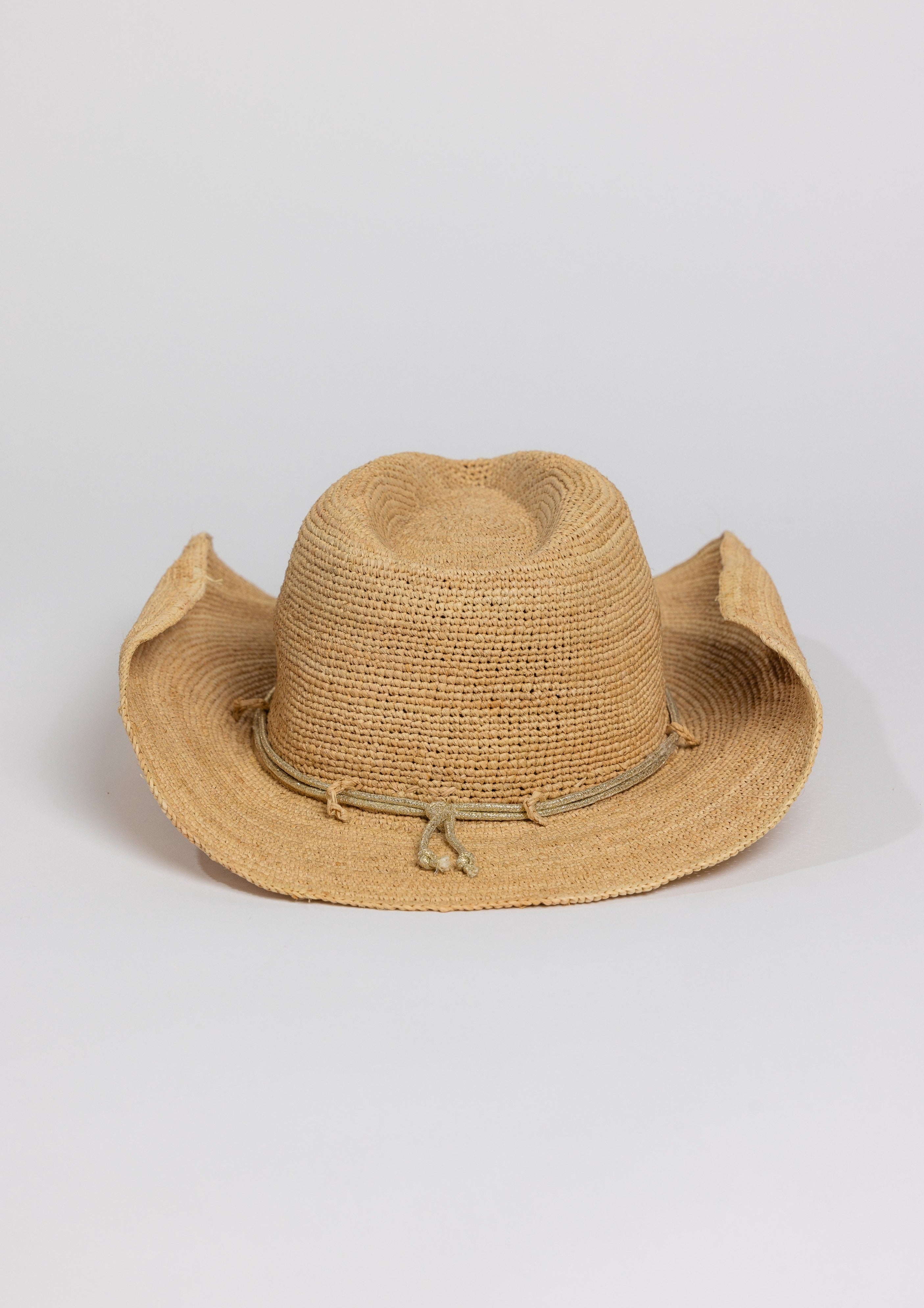 Raffia Crochet Cowboy- Natural