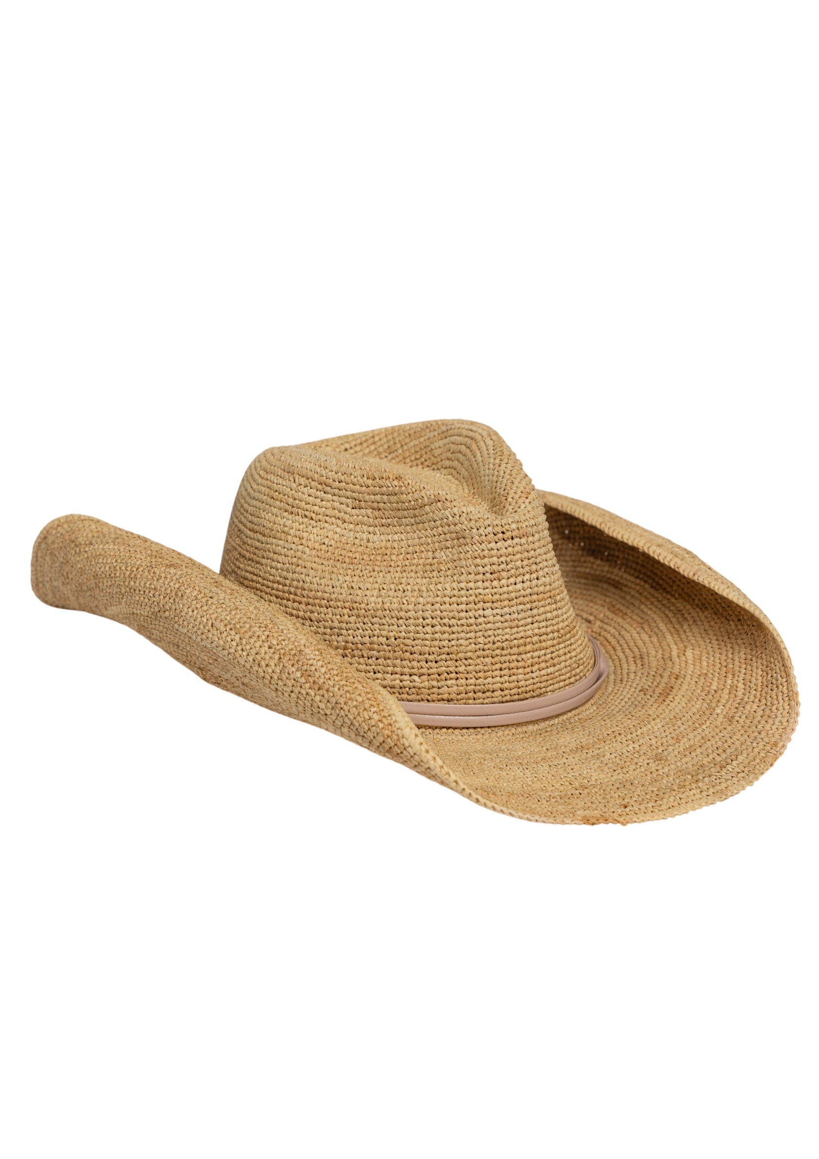 Raffia Crochet Cowboy- Natural
