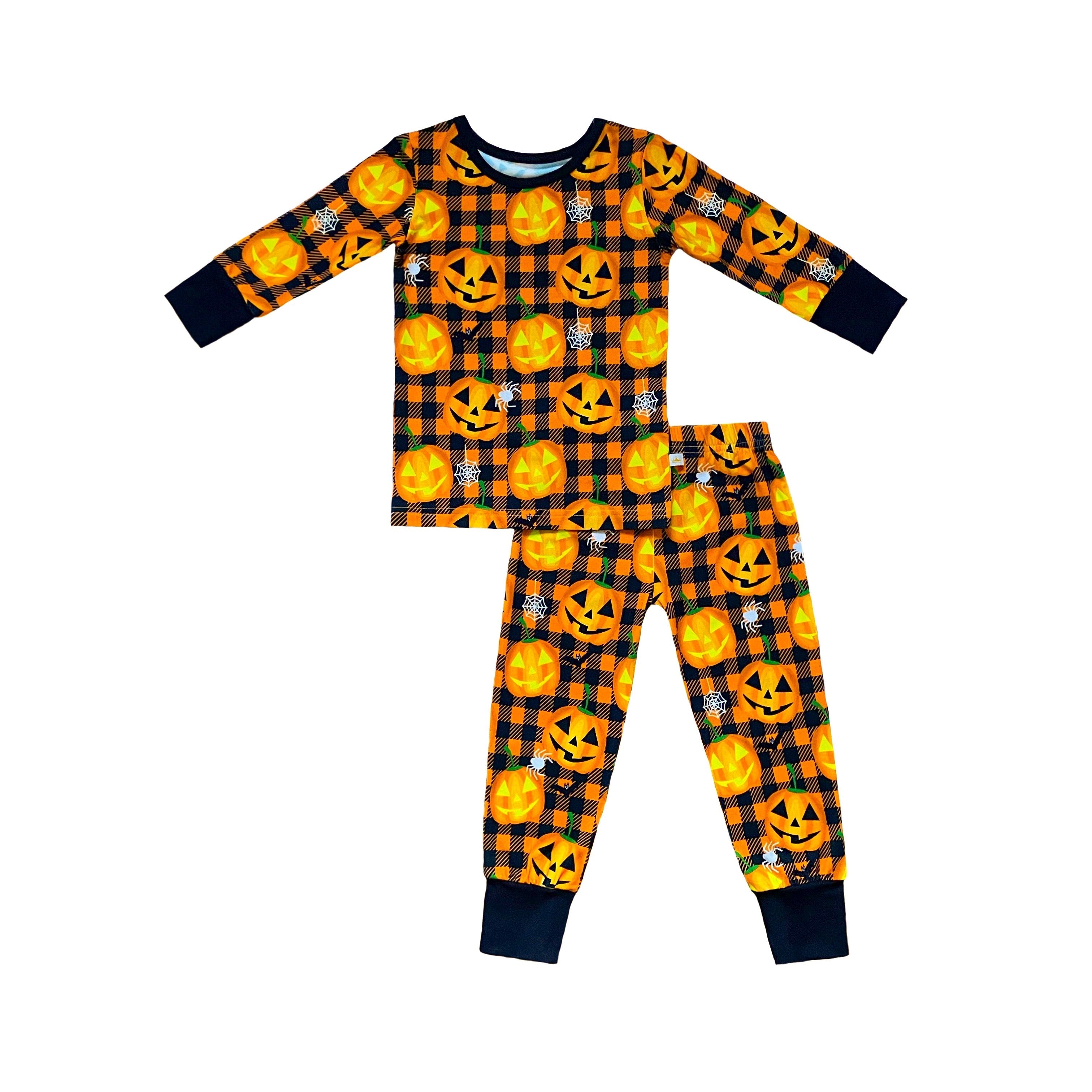 Halloween Jack-o'-lantern Halloween Bamboo Toddler Pajama Set