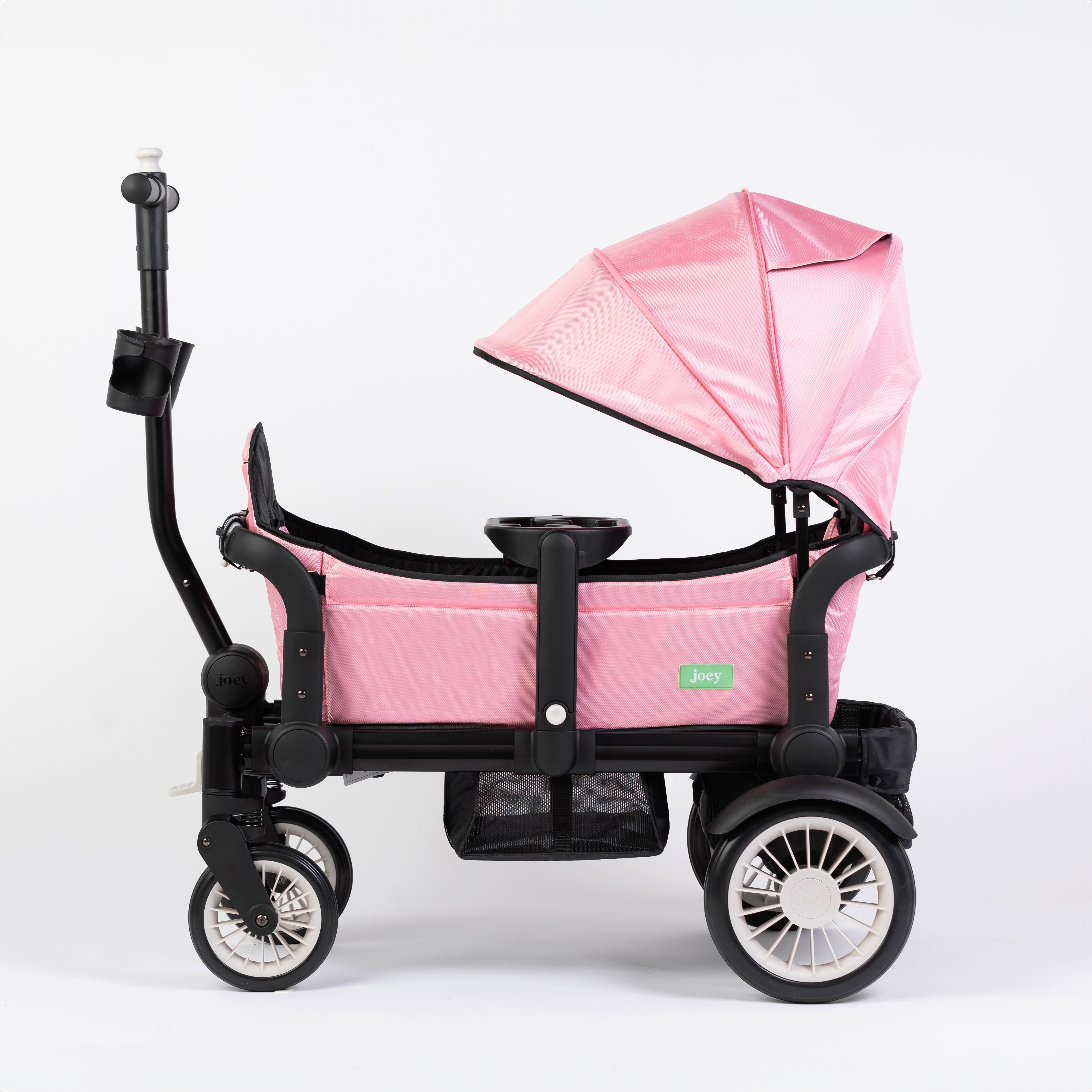Oversized Uv 50+ Retractable Canopy - Cotton Candy Pink