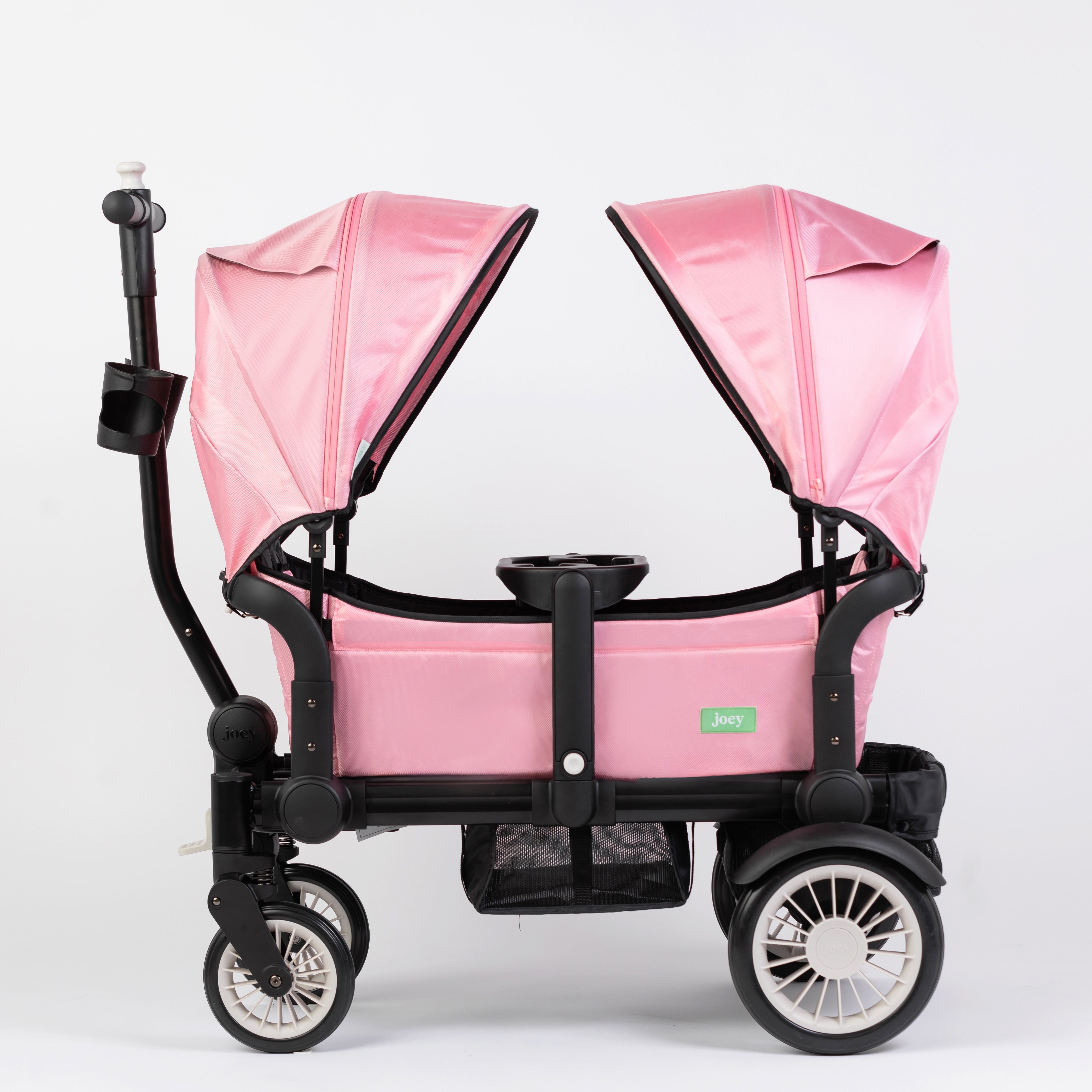 Oversized Uv 50+ Retractable Canopy - Cotton Candy Pink