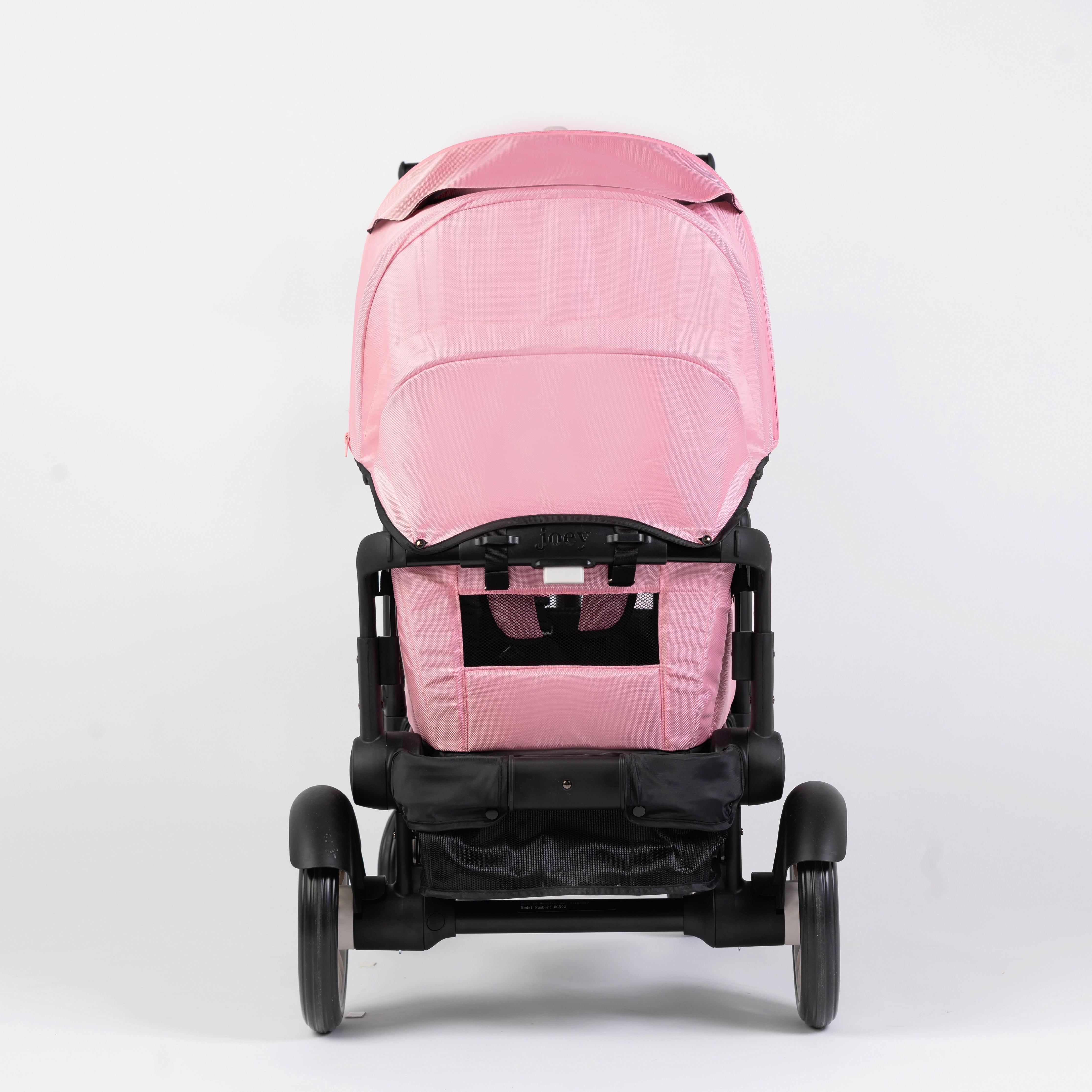 Oversized Uv 50+ Retractable Canopy - Cotton Candy Pink