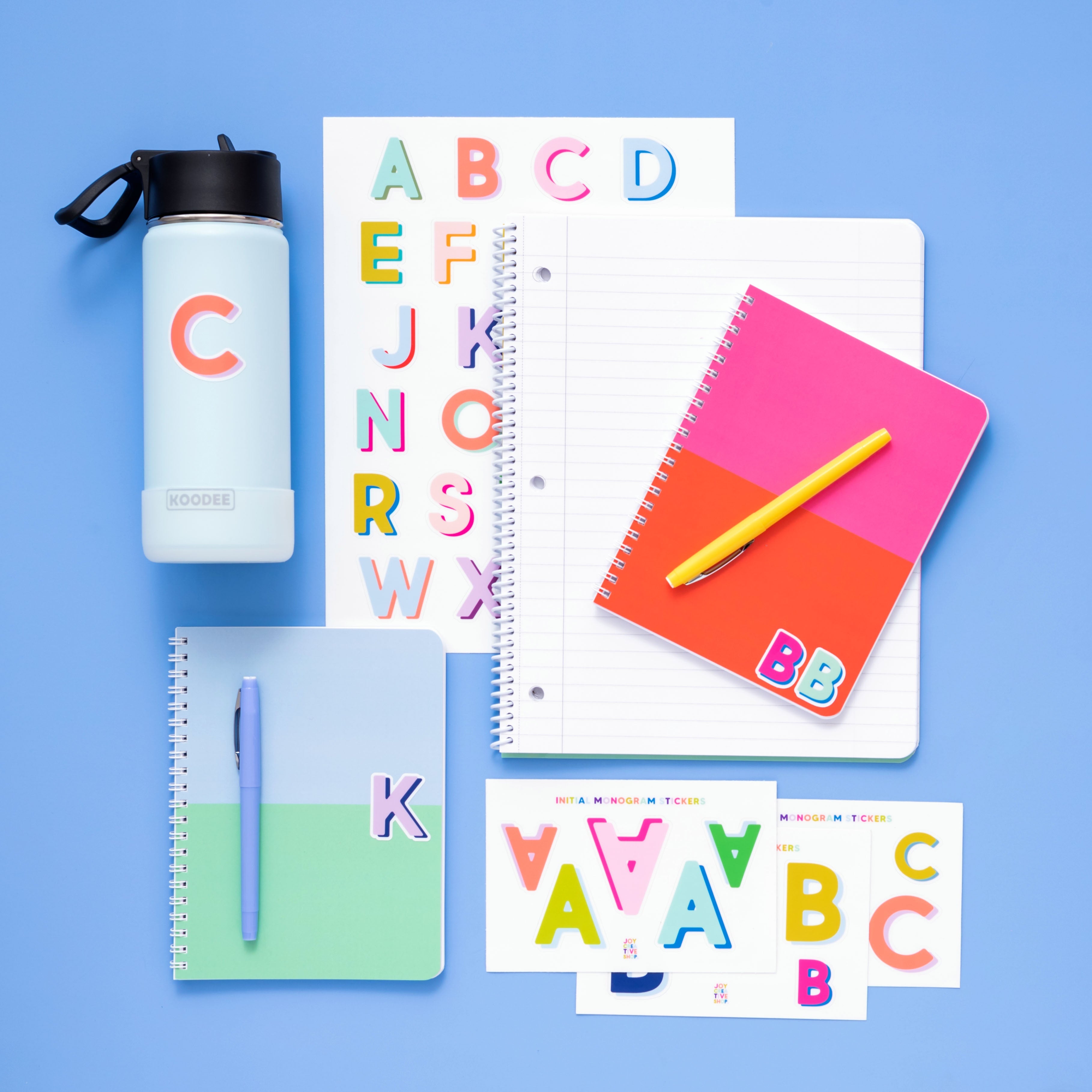 Brights Vinyl Alphabet Stickers - A Thru Z