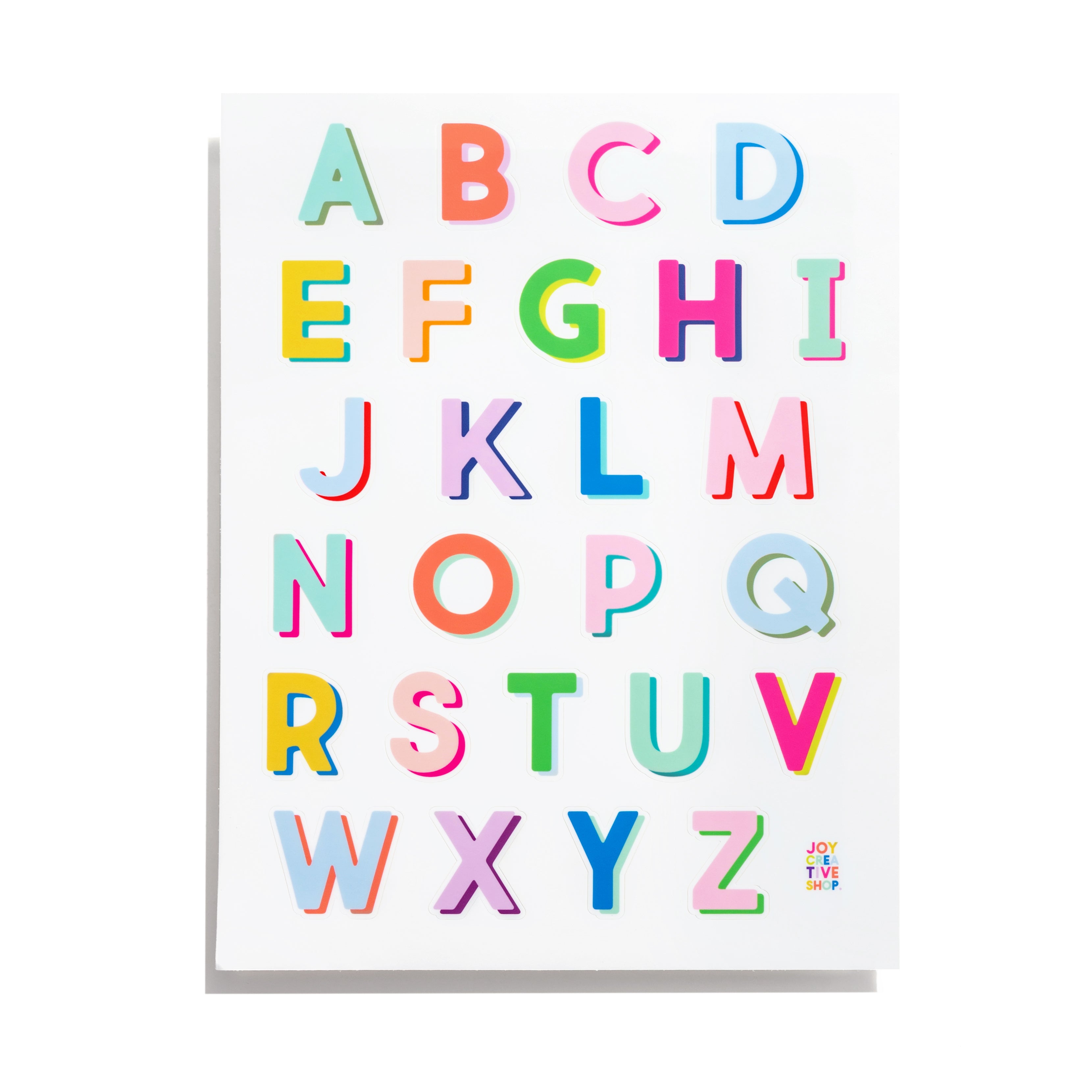 Brights Vinyl Alphabet Stickers - A Thru Z