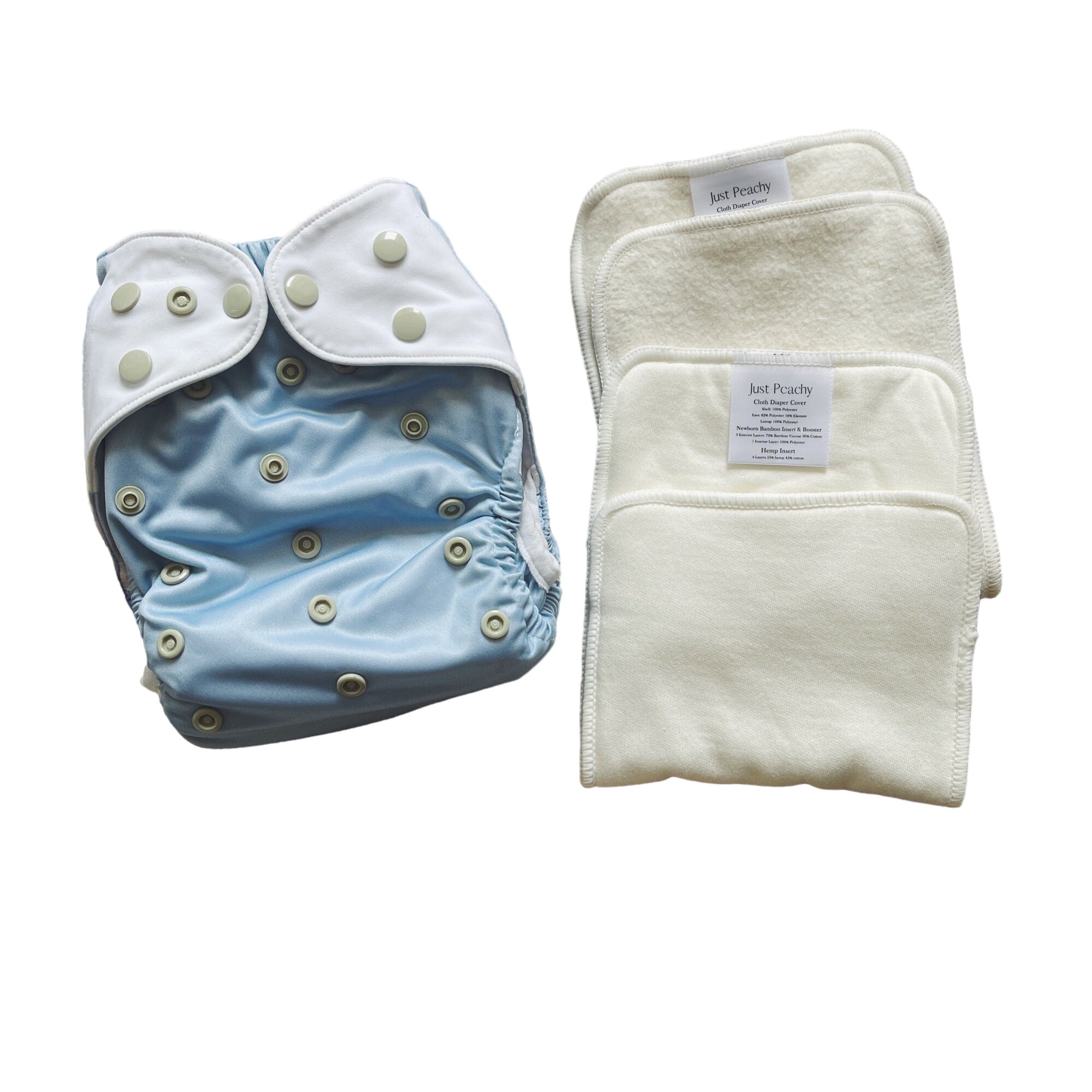 Cloth Diapers - Nature Collection - Single Diaper Set + Inserts